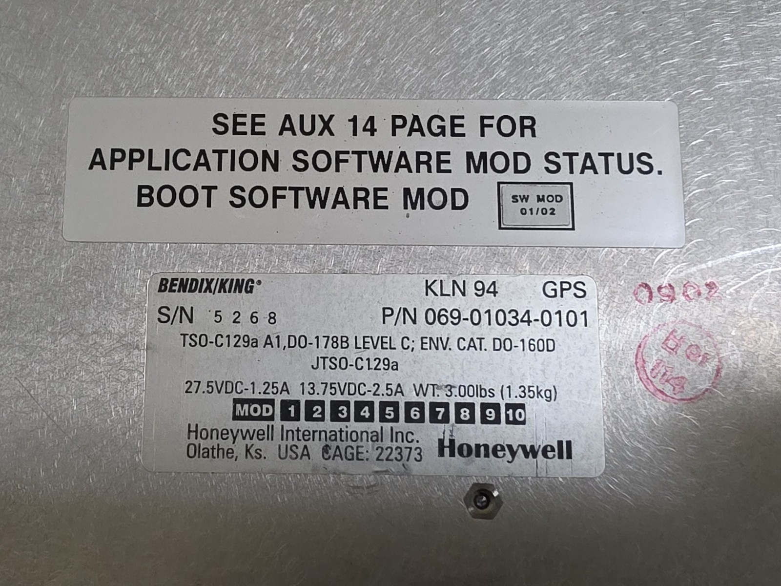 Bendix/King KLN 94 GPS P/N 069-01034-0101