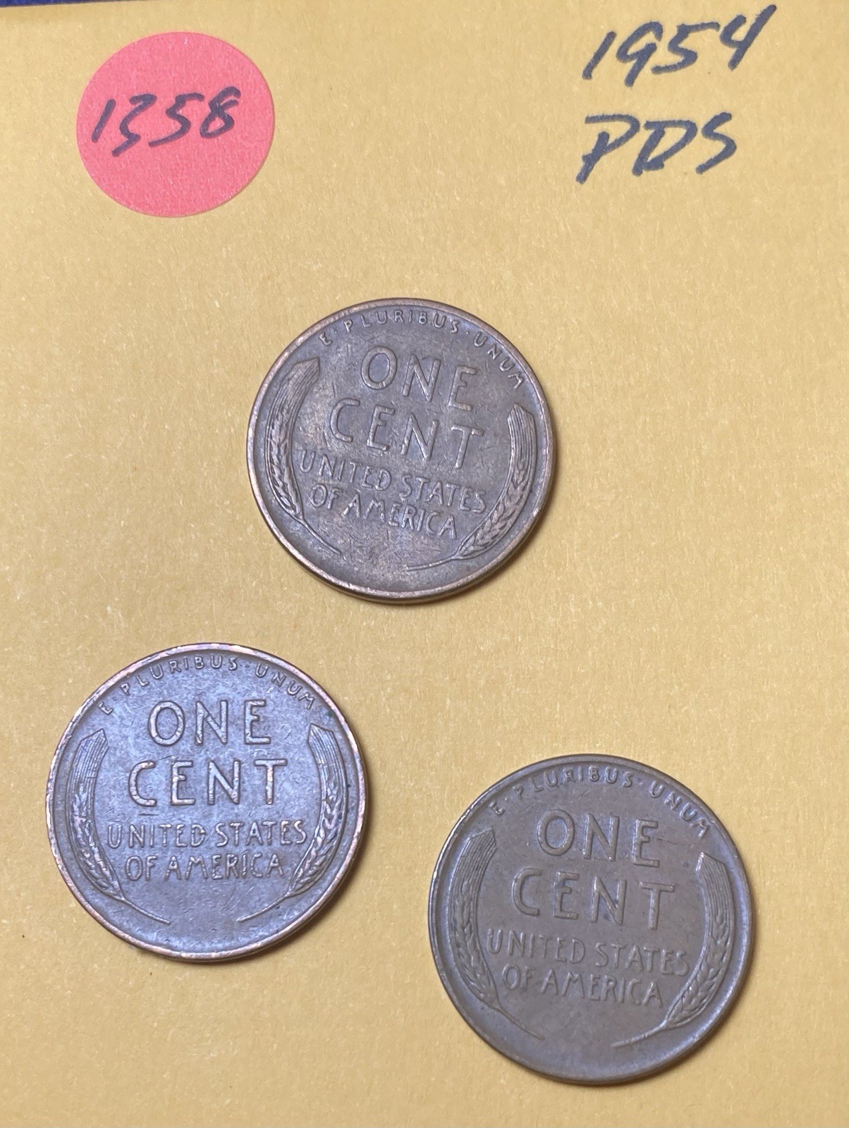 1955 PDS Lincoln Wheat Cent #1358