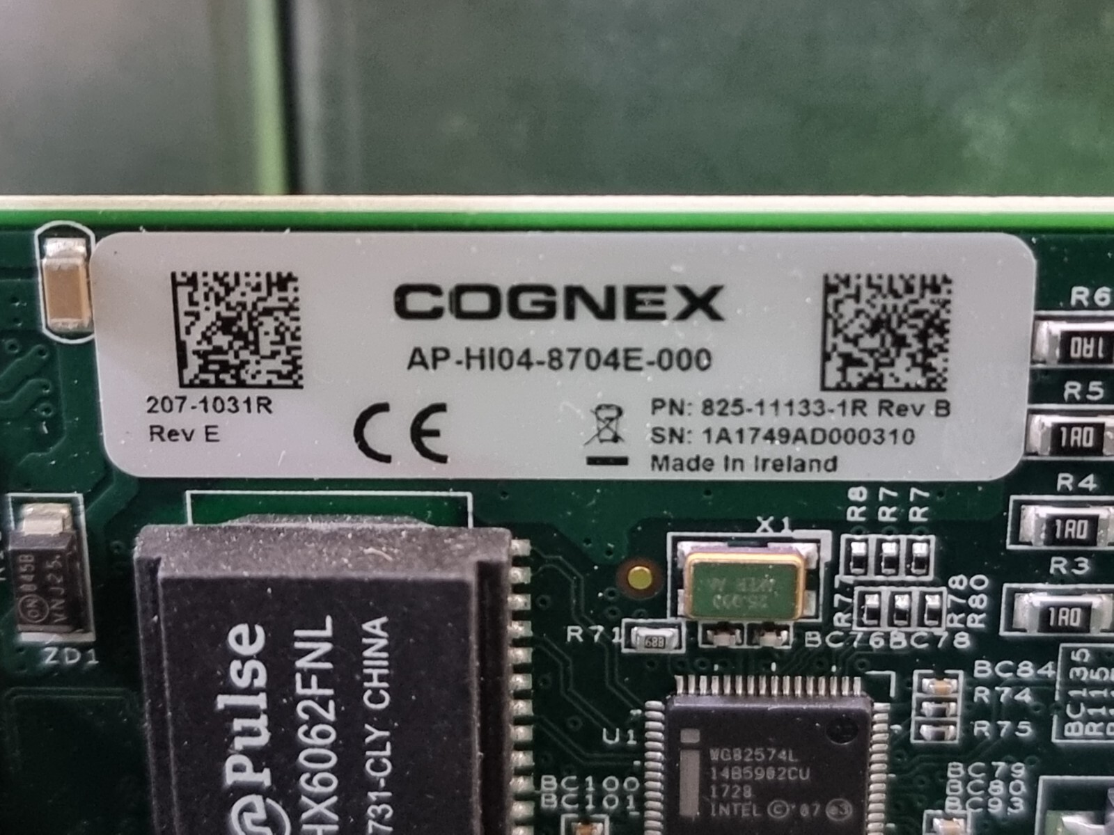 Used COGNEX 207-1031R REV E Board Computer P/N 825-11133-1R Rev B