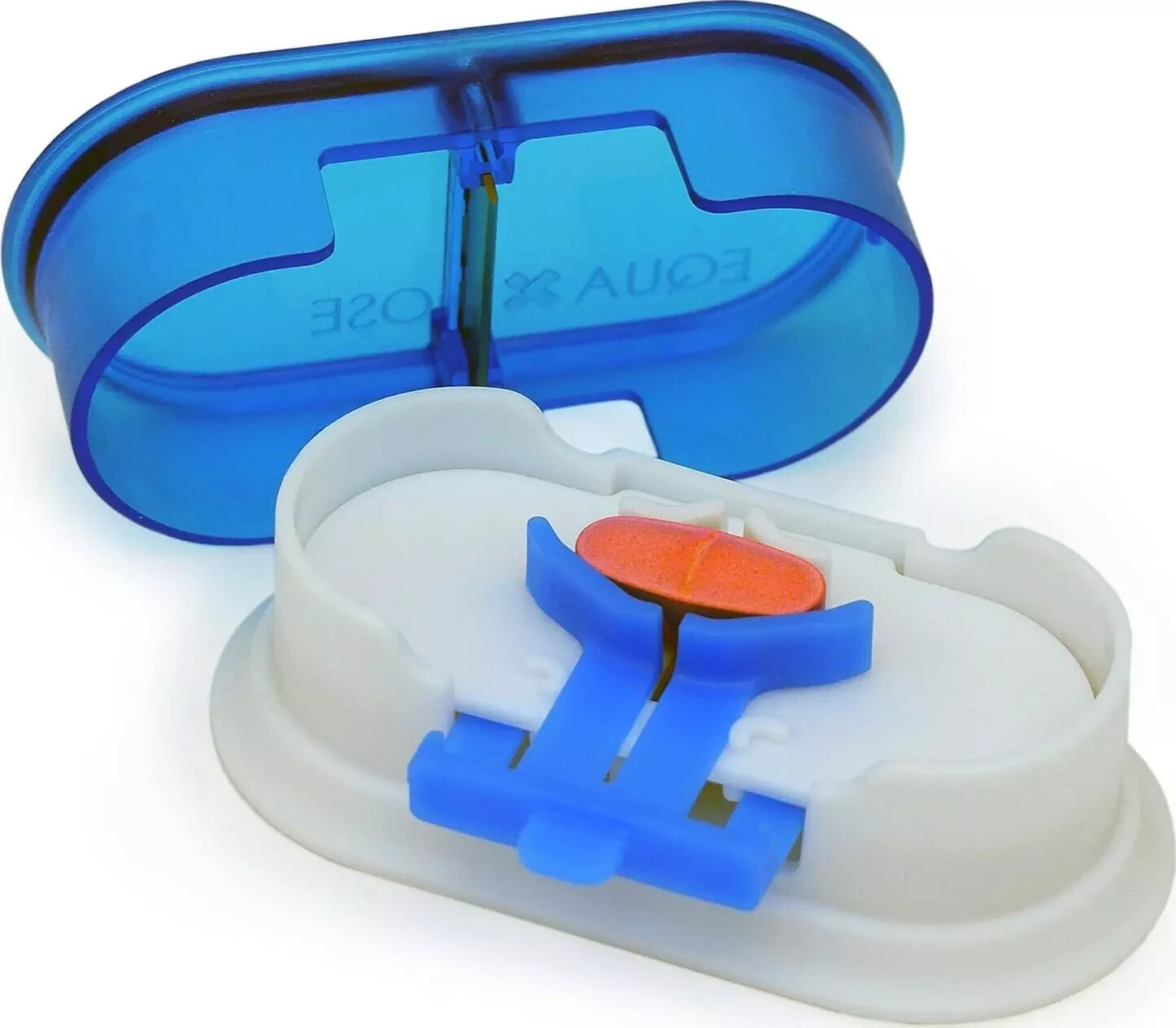 EQUADOSE Pill Cutter V2, Advanced Pill Splitter With Double Stainless Steel And