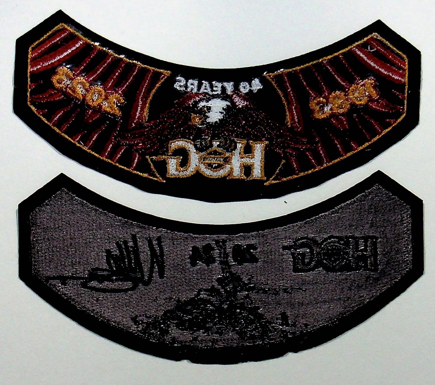 Two Collectable Harley Davidson Hog Patches -KK-68