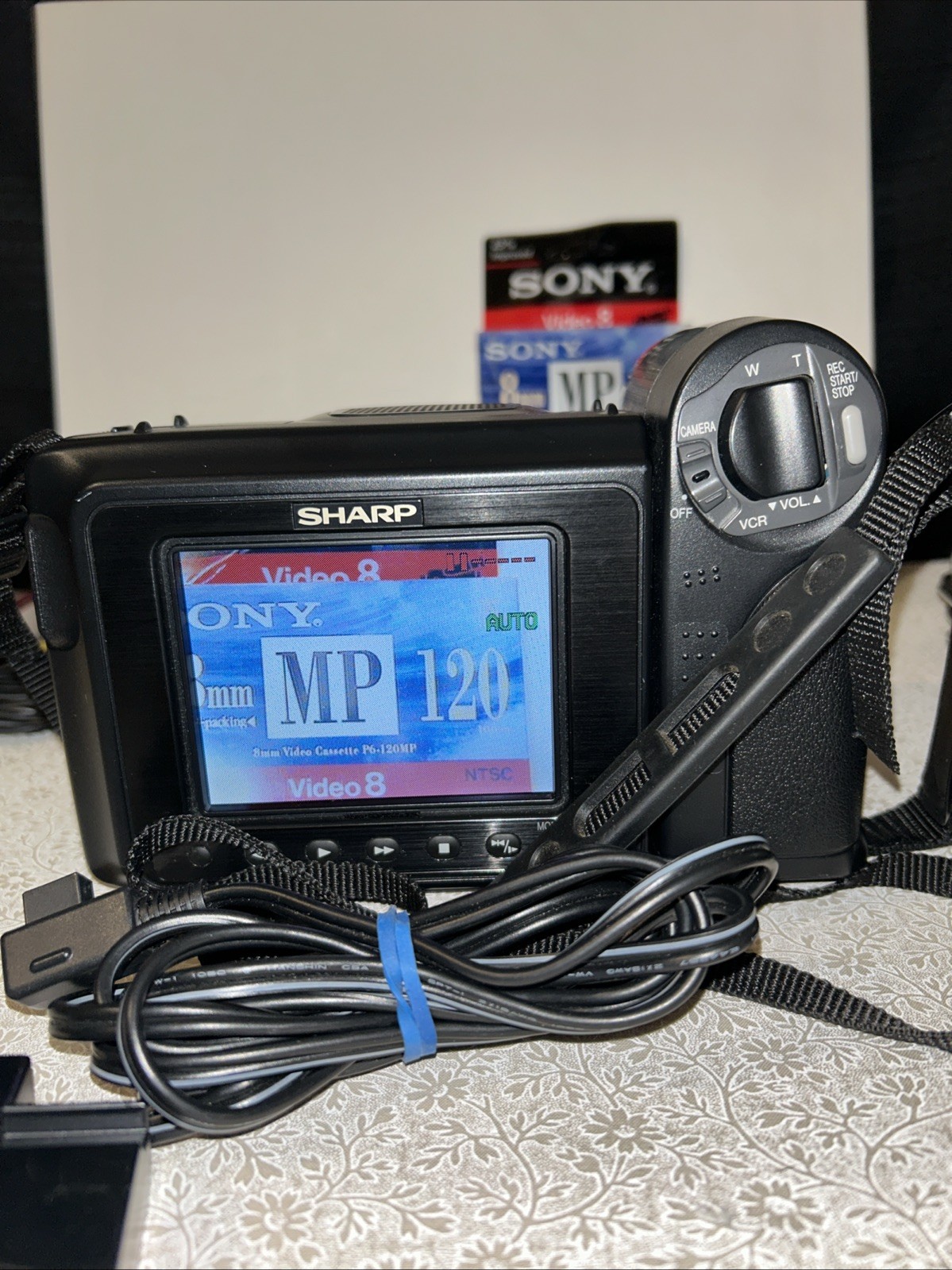 Sharp Liquid Crystal Video Camera Vl-E47 & Accessories