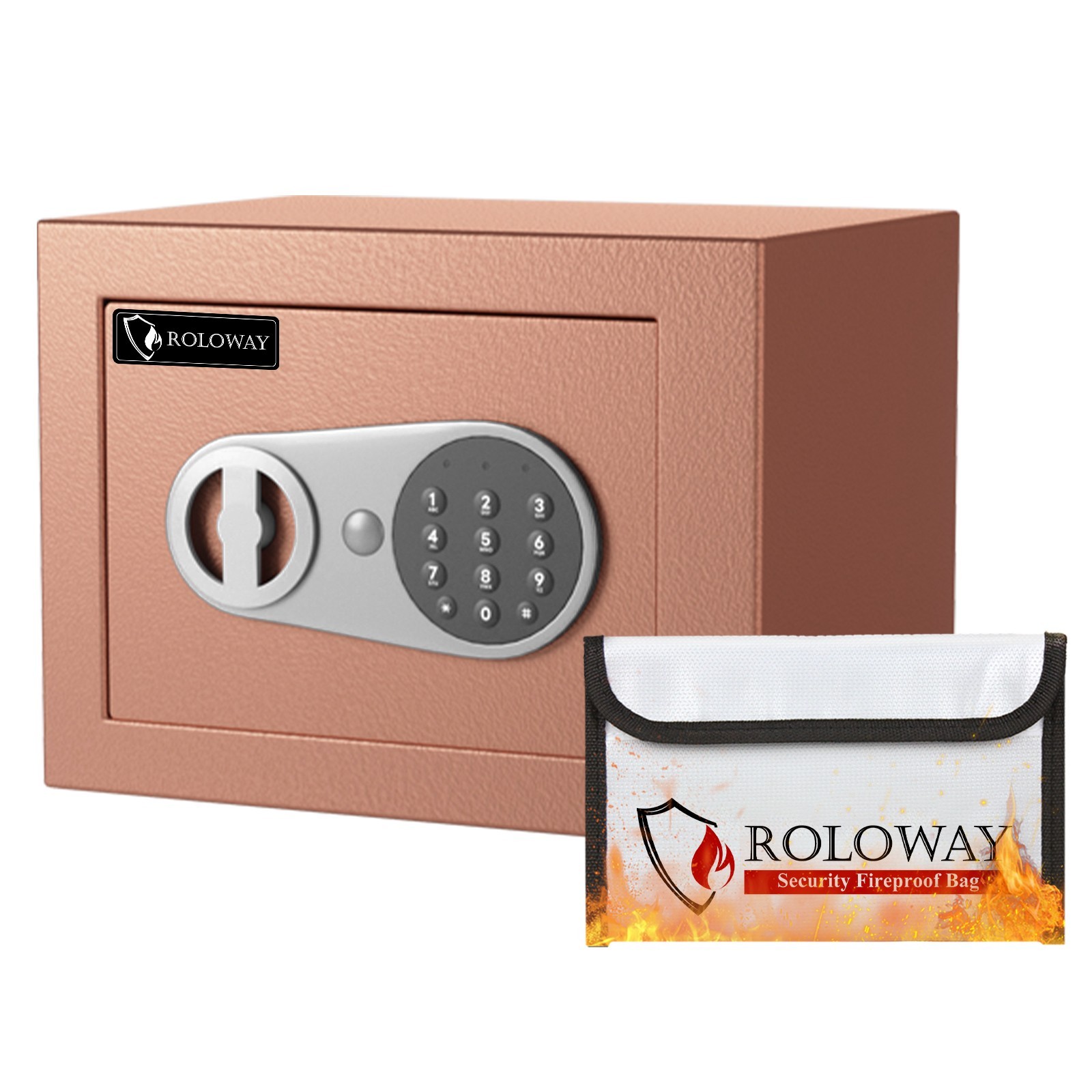 Home Digital Safe Box High Security Money Cash Document Box Fireproof Bag Khaki