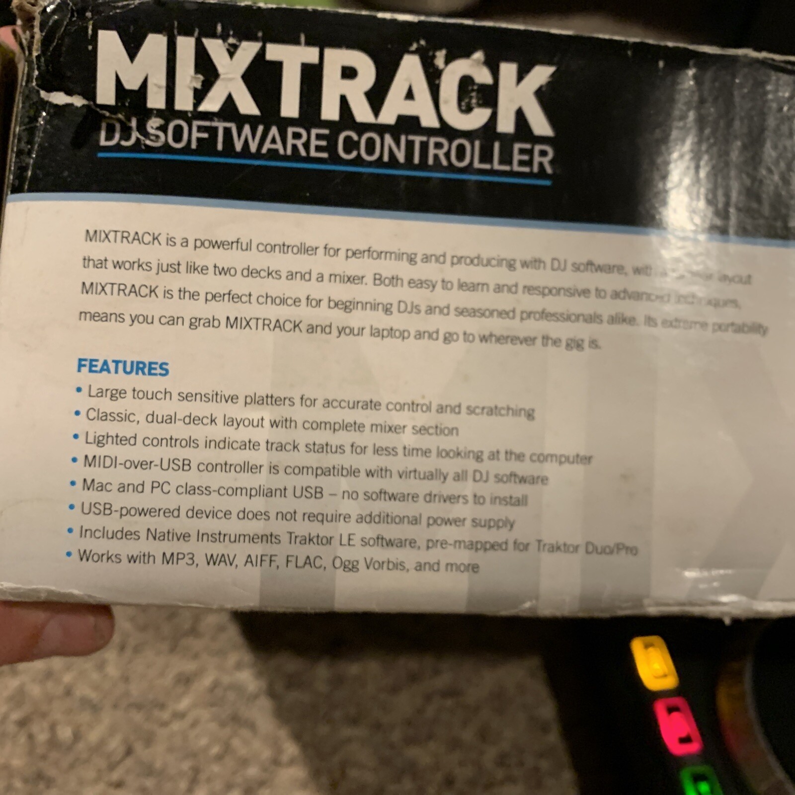 Numark DJ software controller TrakTor LE included software w original box TESTED