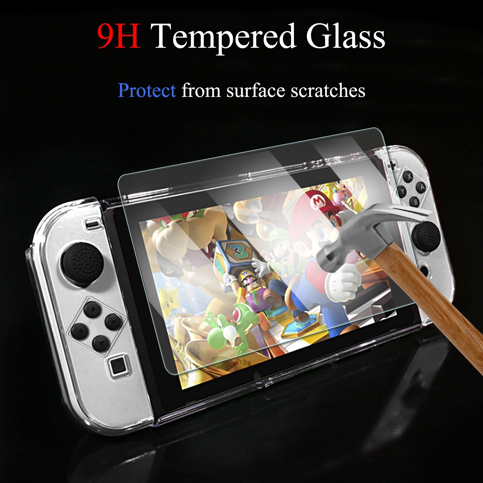 JOYHPAMTA Nintendo Switch Tempered Glass Screen Protector for Oled (3 Pack)