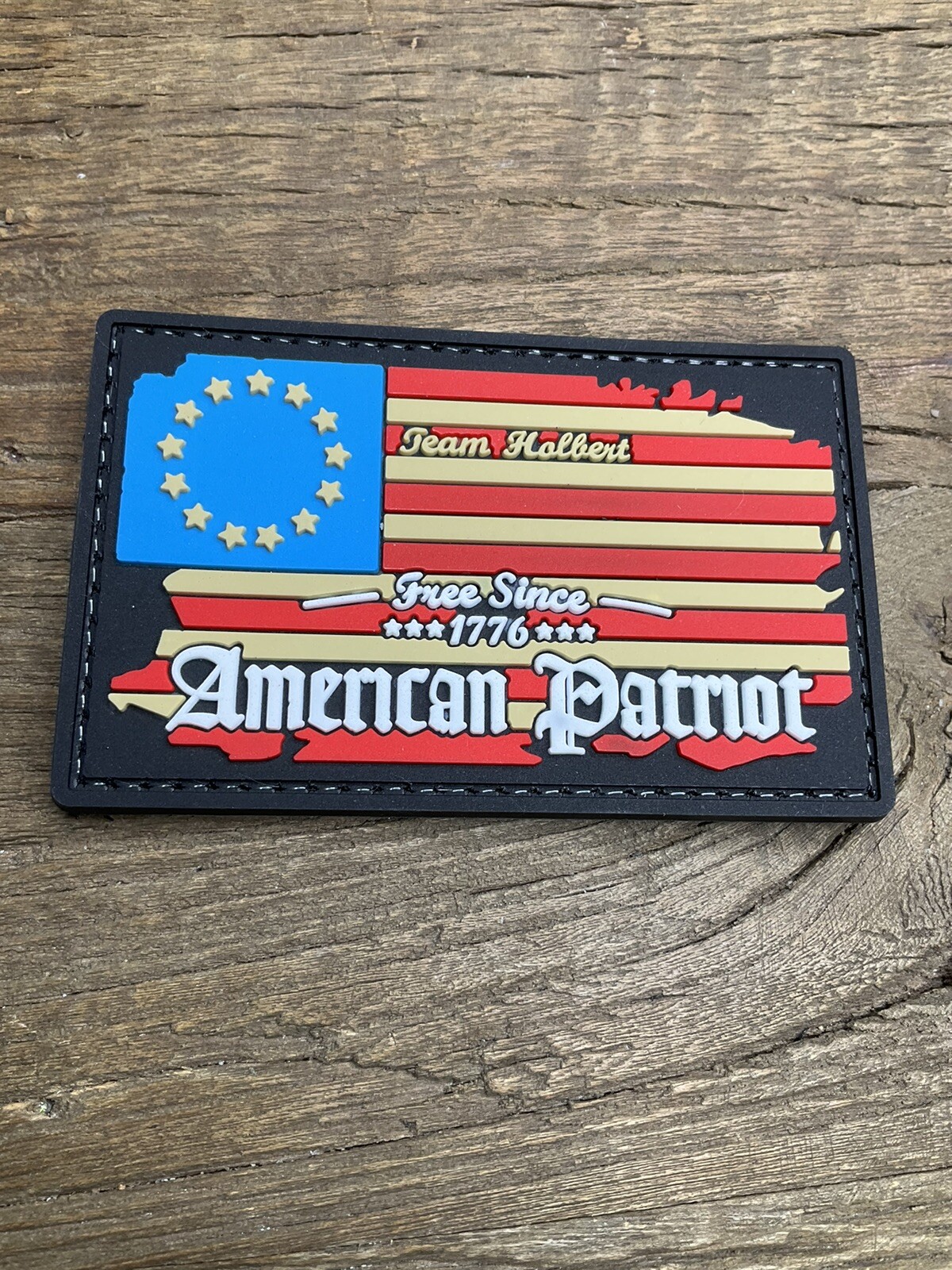 Patch PVC Tactical Morale HOOK-3D  1776 American Flag American Patriot Free