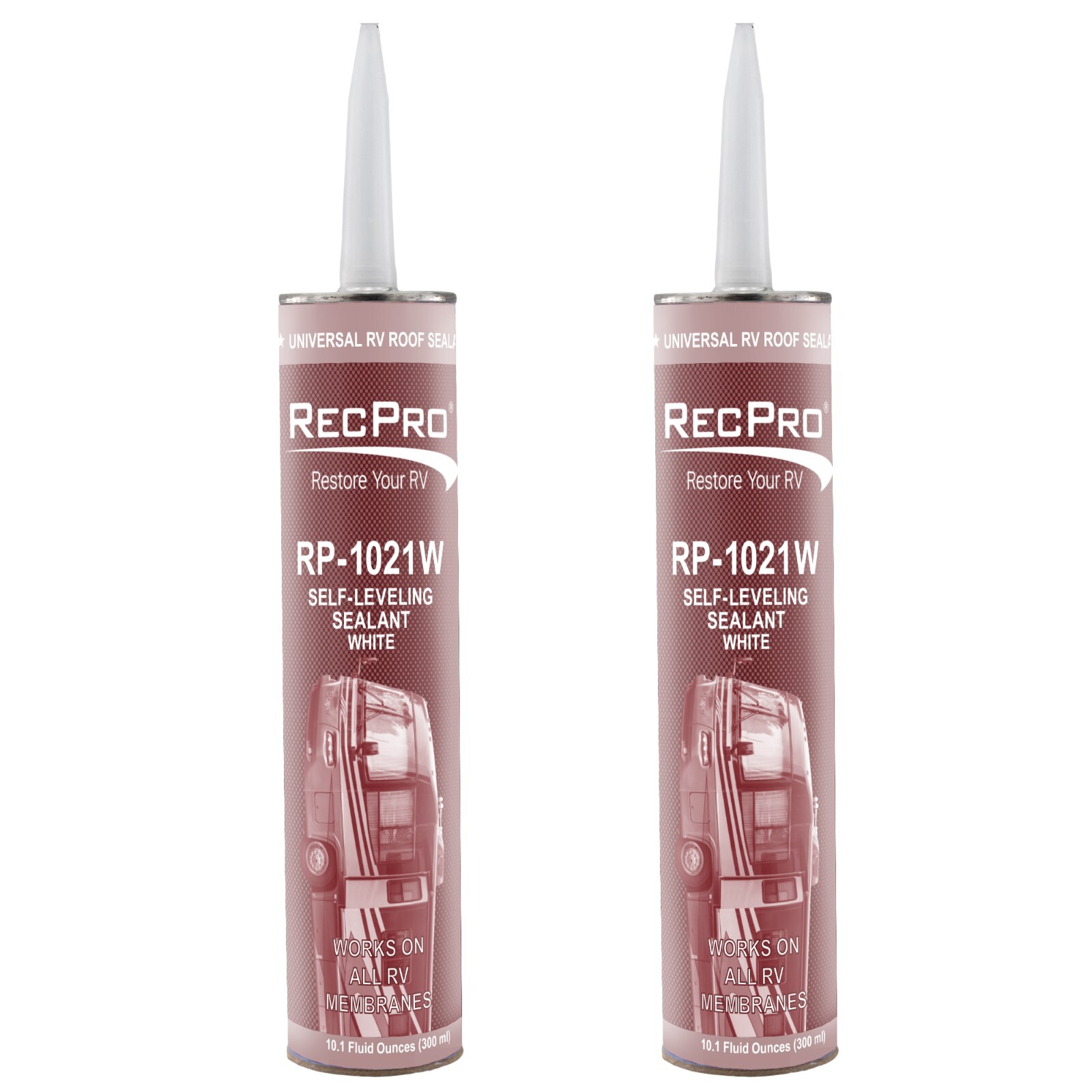 RecPro 1021 Self-Leveling RV Roof Sealant Trailer Roofing Repair Glue Seal 2pk