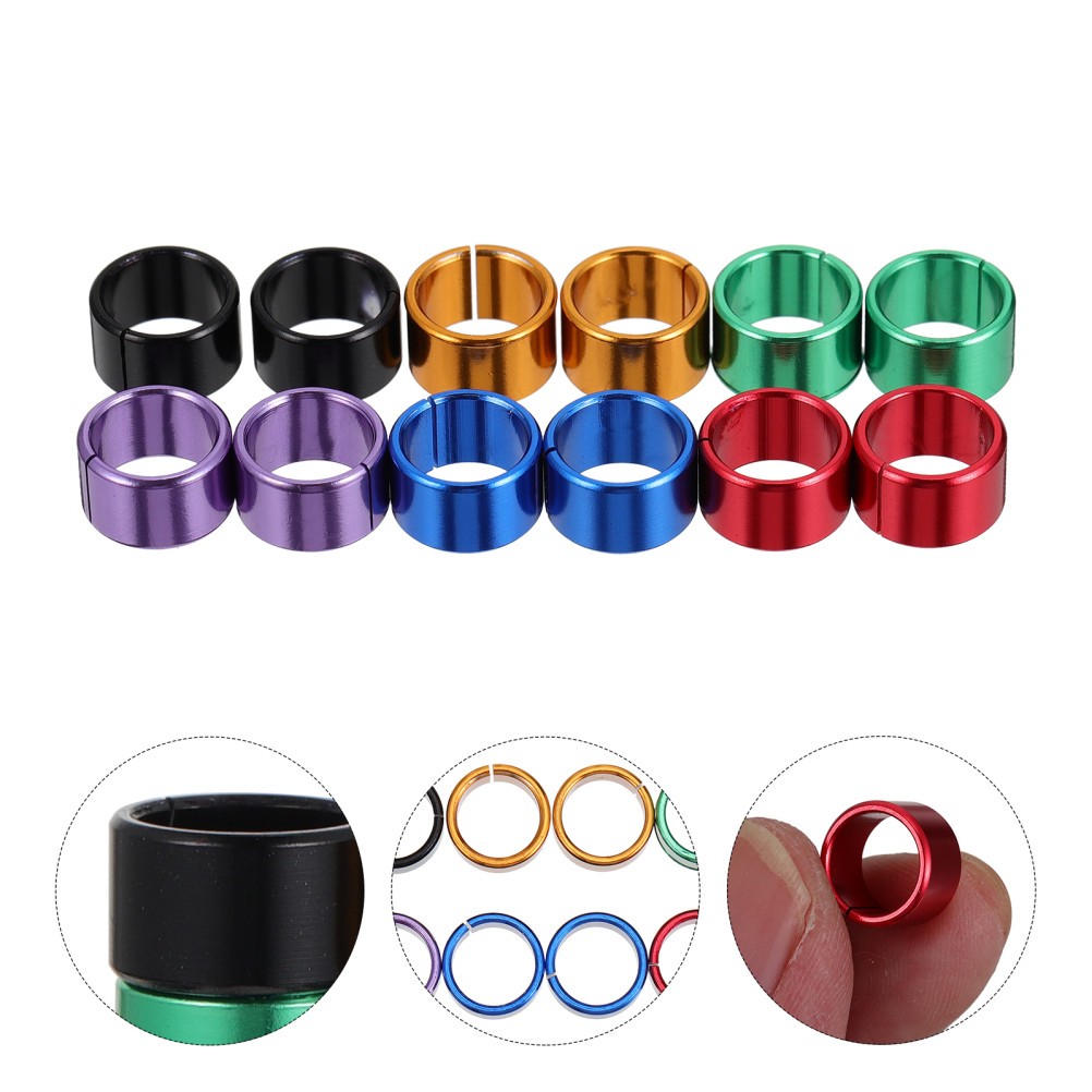 12Pcs Durable Aluminum Chick Foot Bands Assorted Colors for Bird Identification