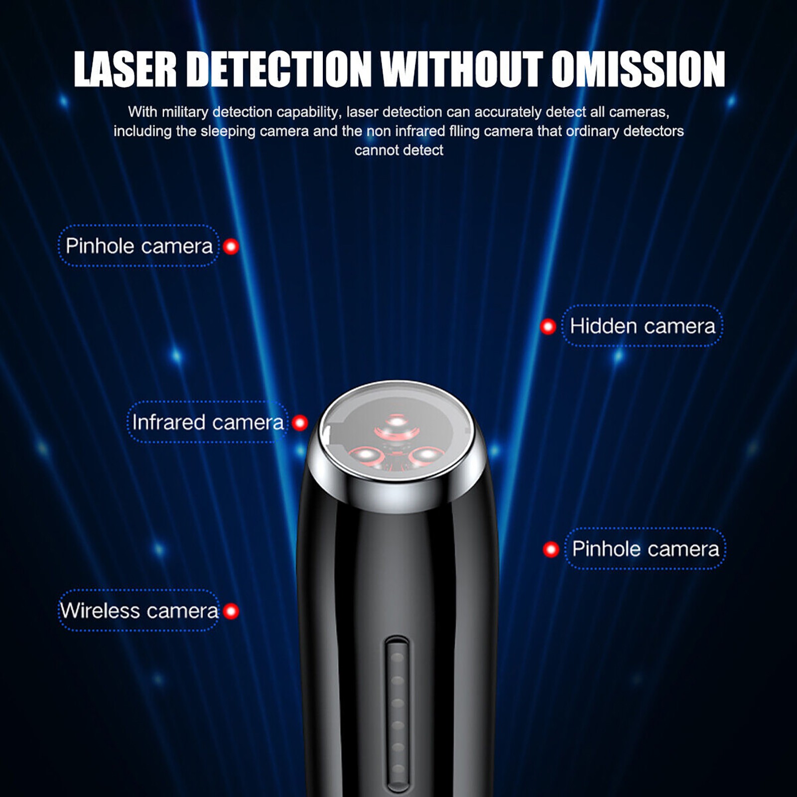 GPS RF Signal Detector Pen Anti-Spy Hidden Camera GSM Audio Bug Finder Recharge