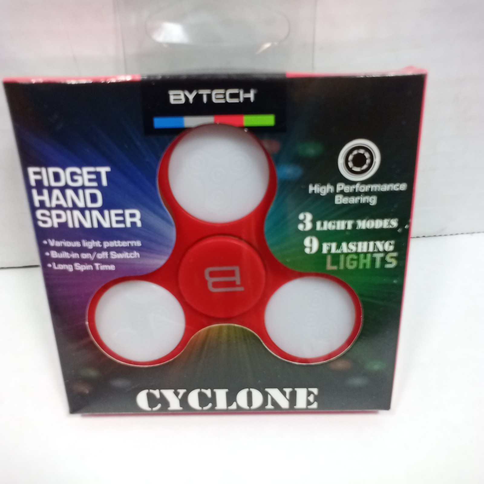 Bytech Fidget Spinner LED Plastic Toy Bearing