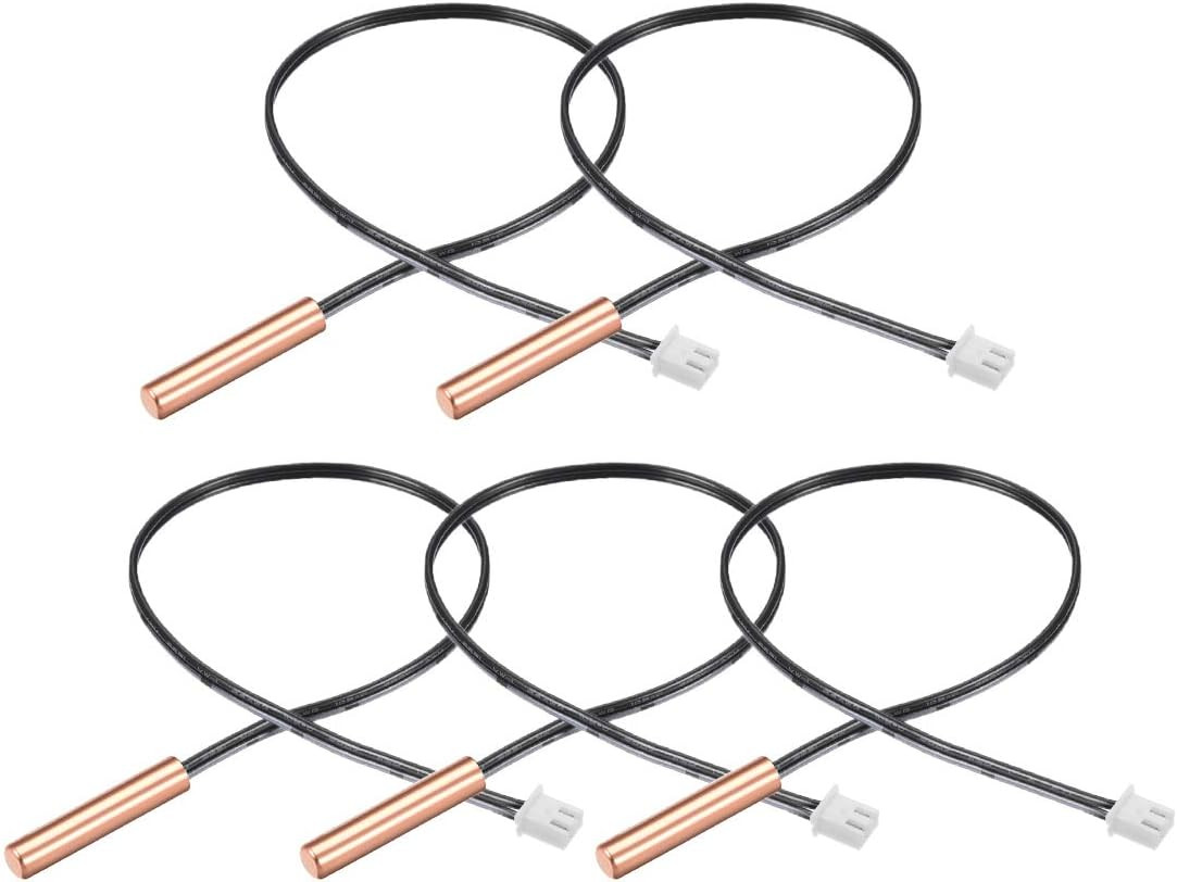 5 Pcs 20K NTC Thermistor Probe 15.7 Inch Copper Sensitive Temperature Temp Senso