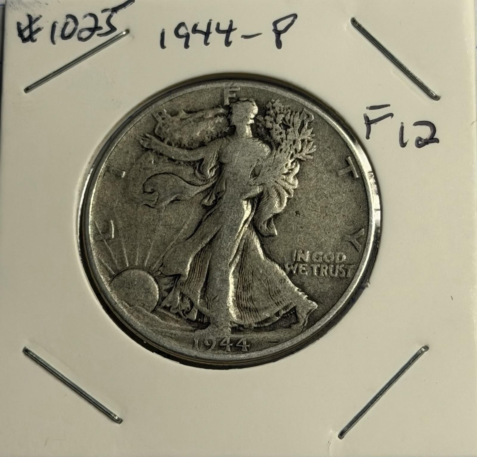 1944-P F (Fine) Walking Liberty Silver Half Dollar