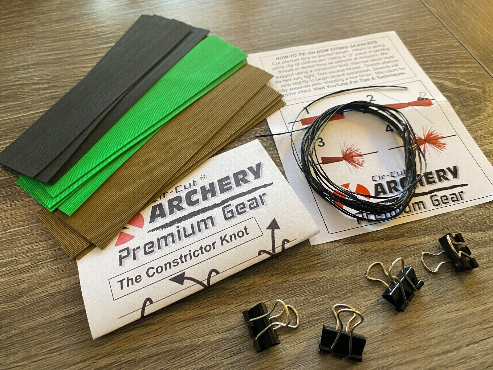 BOW STRING SILENCER TYING KIT - CAMO  Silencers Archery RECURVE COMPOUND LONGBOW