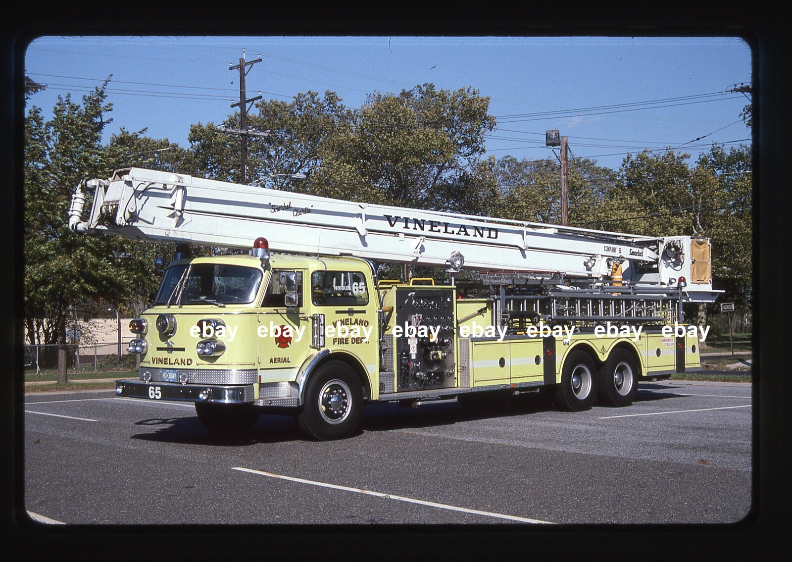Vineland NJ 1977 American La France 85' SnorkelFire Apparatus Slide