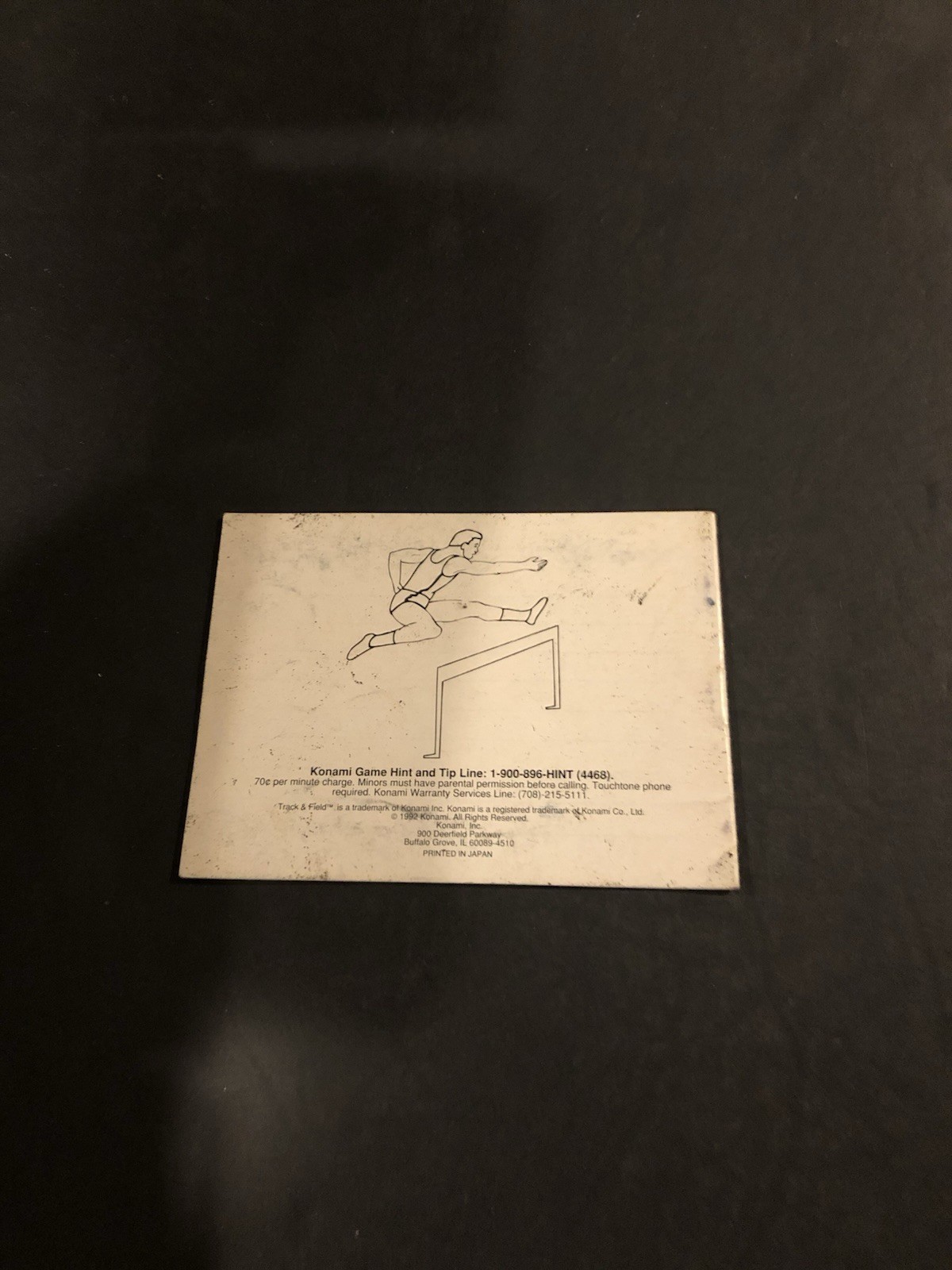 track and field gameboy Manual only