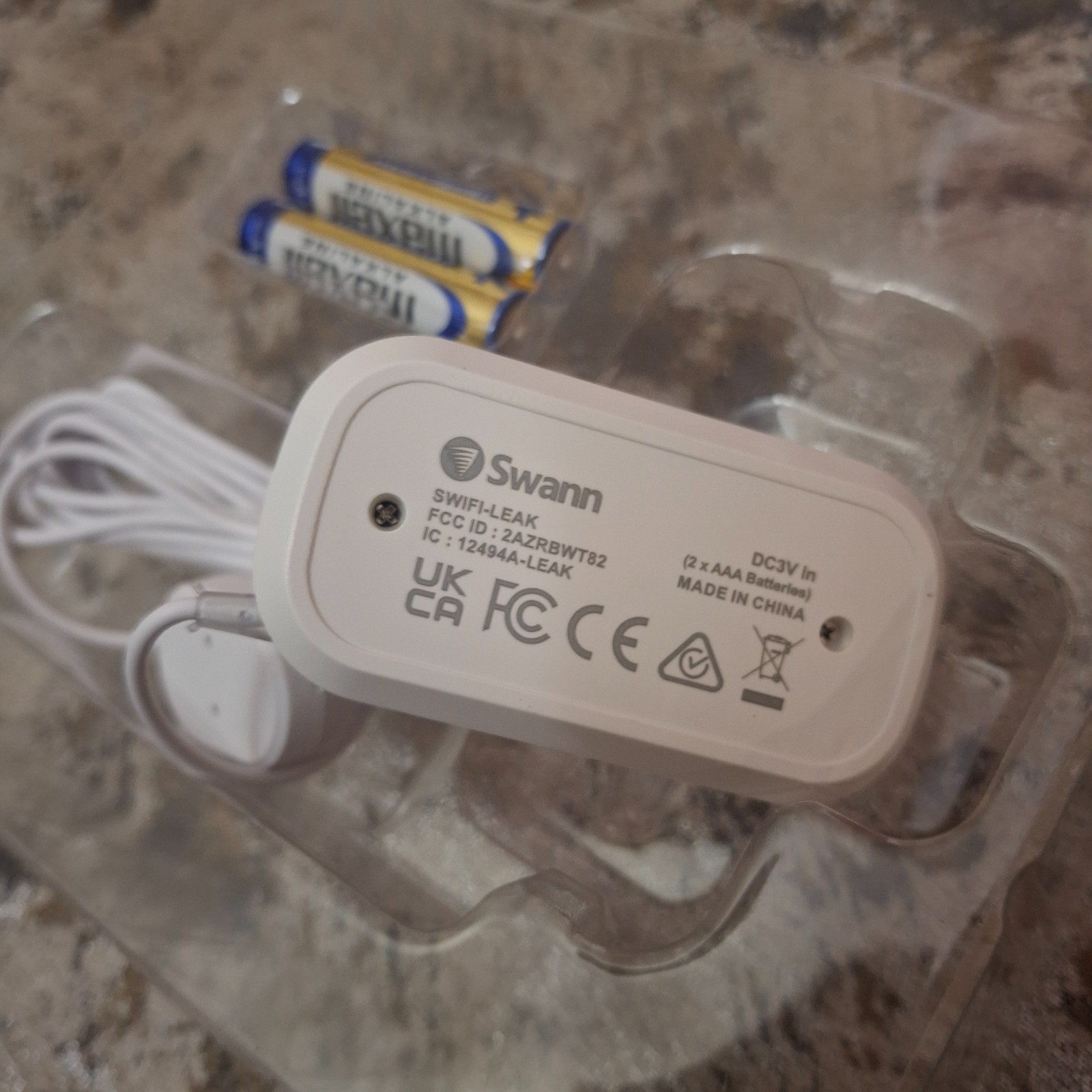 Swann Leak Alert Sensor Model SWIFI-LEAK White Pipe Appliance Leak Detector