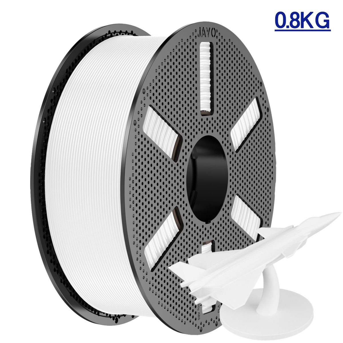 JAYO PLA Light Weight 3D Printer Filament 1.75mm LW-PLA White 0.8KG Low Density