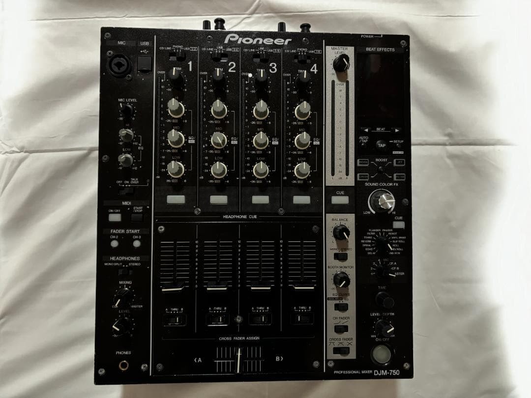 Pioneer DJM-750 4CH Professional Digital DJ Mixer Black Tested #O5044