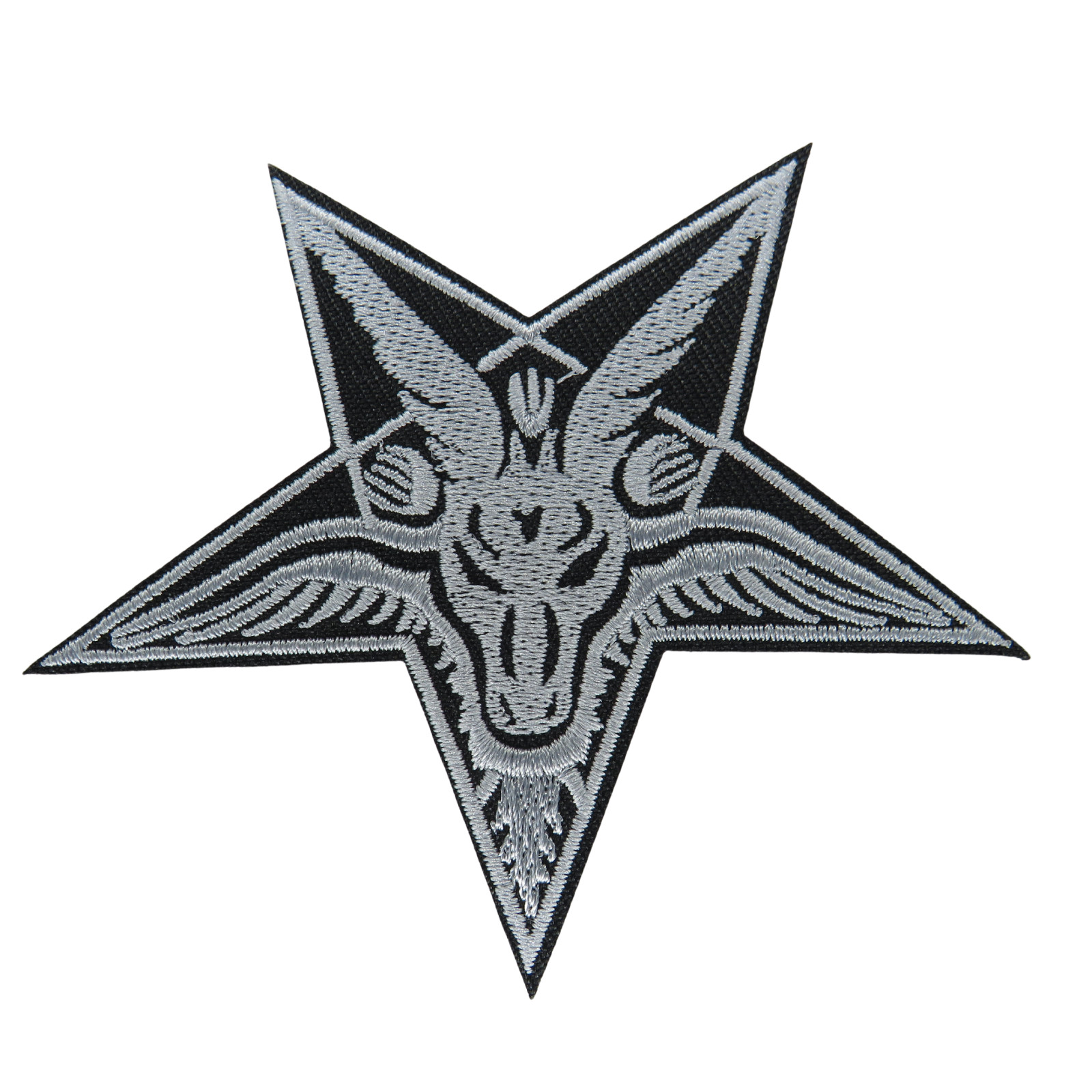 Black Metal Goat Patch Iron On Patch Biker Punk Patch Iron On Iron On