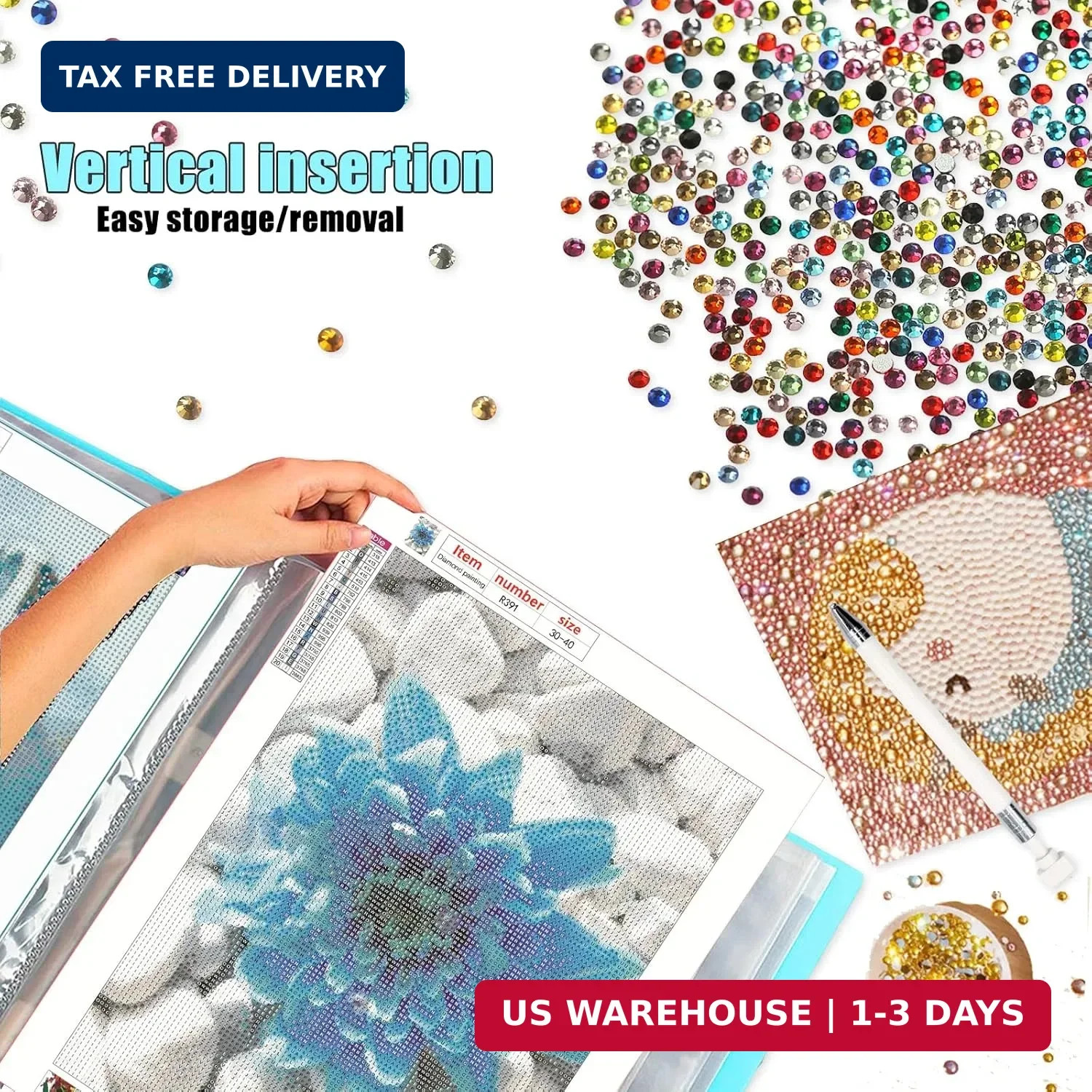 A3 Storage Book 2 Pack for Diamond Painting Art Portfolio Folder