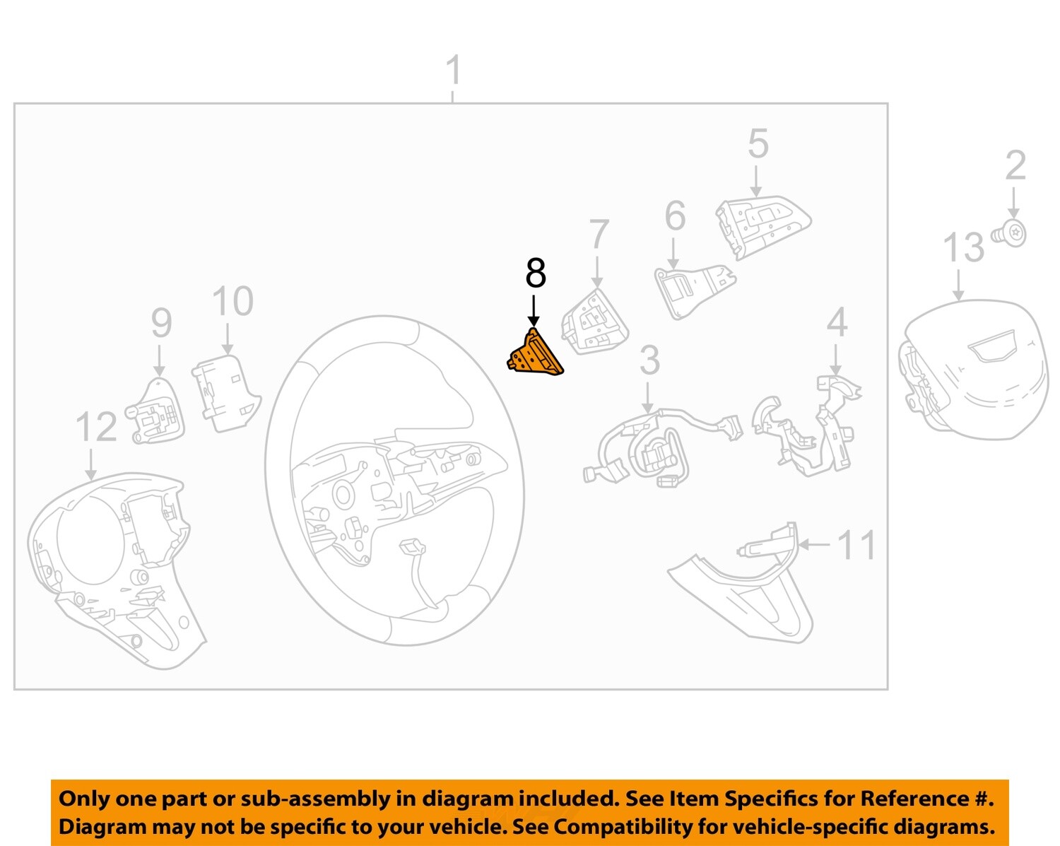 GM OEM 19-21 XT4 Steering Wheel Trim-Cruise Switch Bracket 84385561