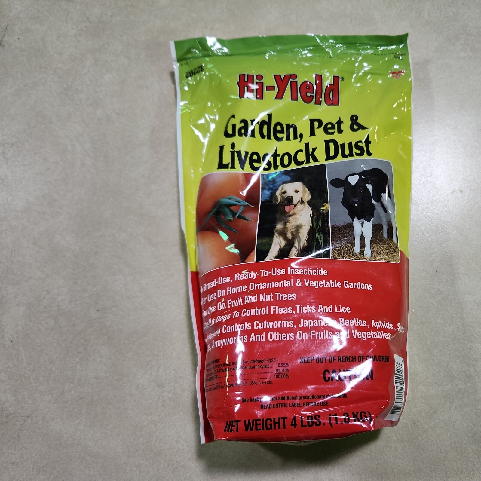 Hi-Yield 32202 4LB Bag Garden, Pet, and Livestock Dust Insecticide