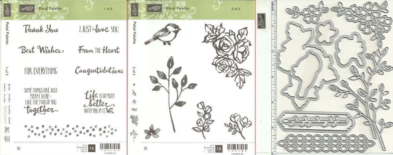 Stampin' Up! PETAL PALETTE 1 & 2 and PETALS & MORE THINLITS Dies - NEW
