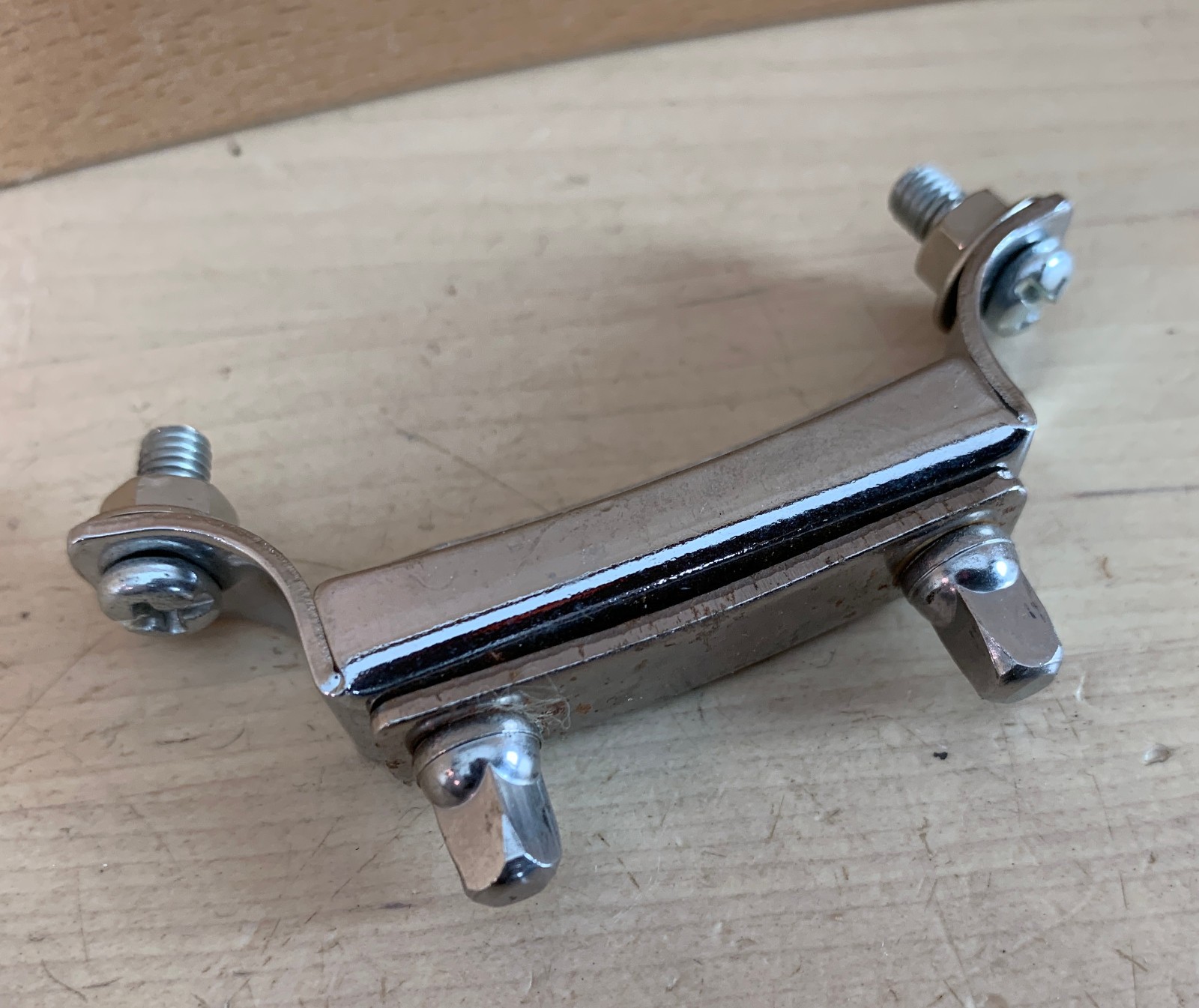 Snare Drum BUTT PLATE Wire Tie Block End Part Generic Import 2-7/16-Inch Holes