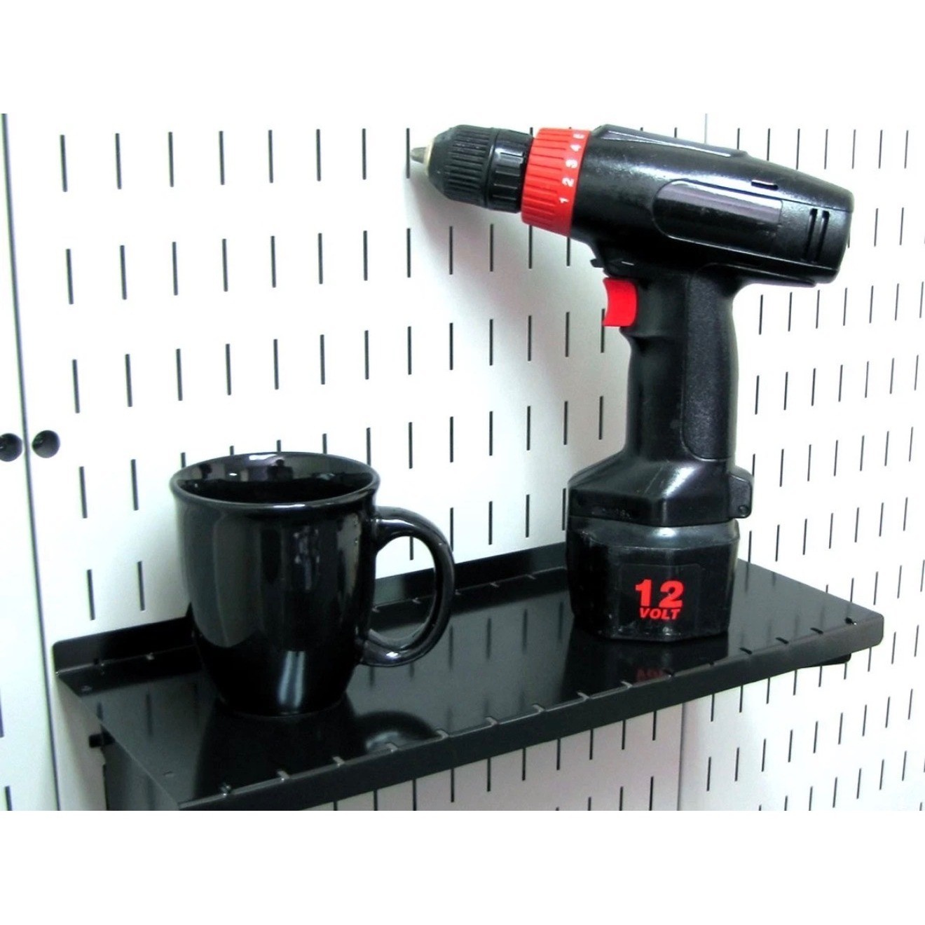 Wall Control 16x6 Shelf Assembly Black Metal Pegboard Organizer USA NEW