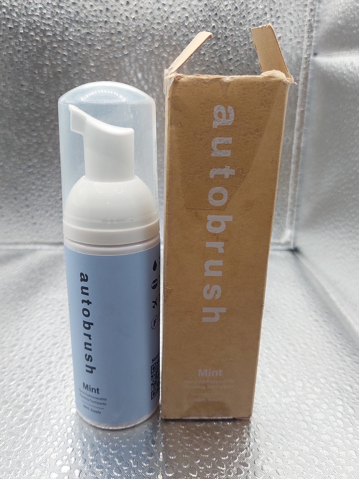 Autobrush Mint Fluoride Foaming Toothpaste 50ml  Exp 08/2027 Open Box