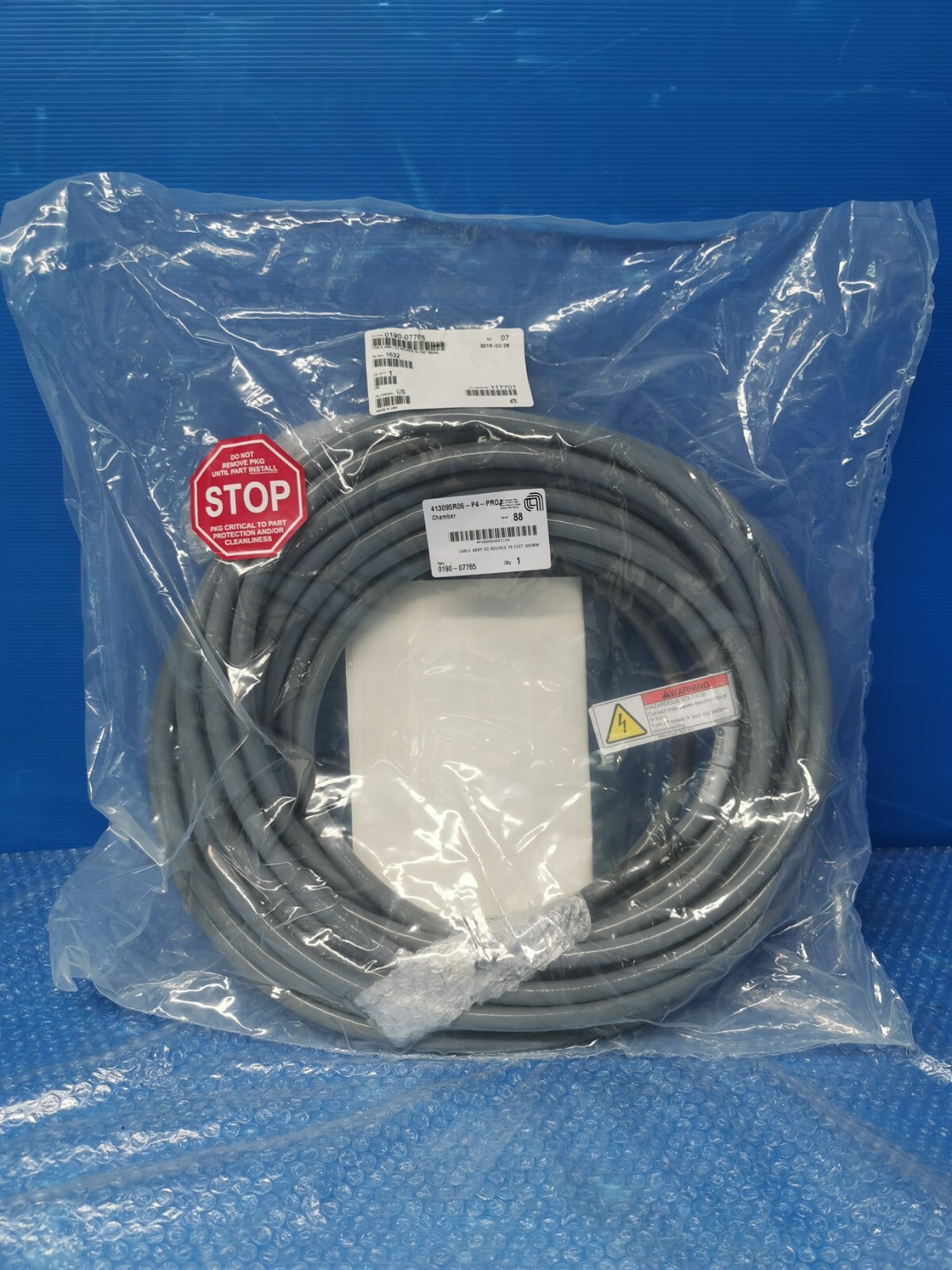 AMAT Applied Materials 0190-07765 RF Lug Cable Supply To Target 75FT 300MM