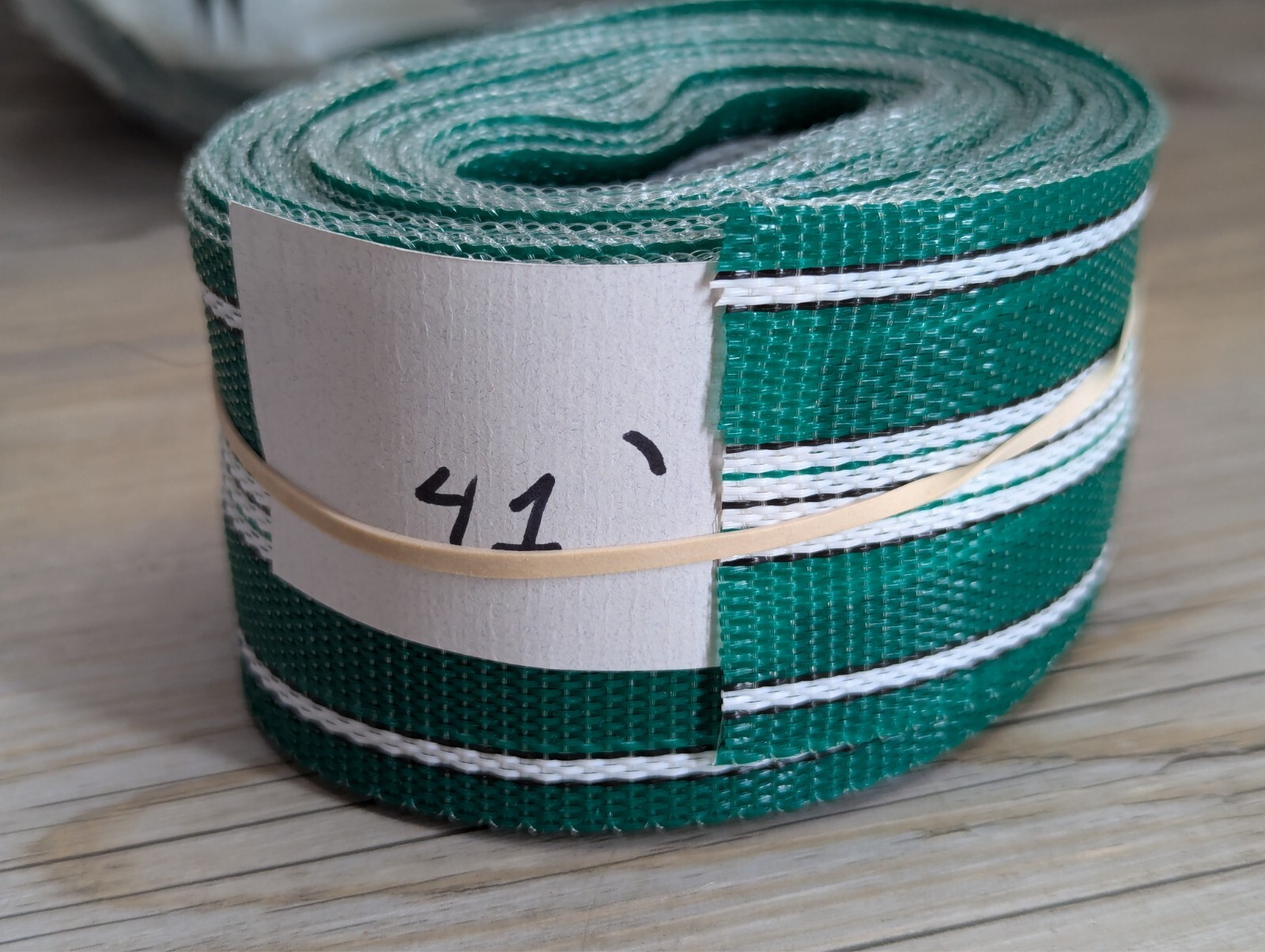 Furniture Re-Web Strap Kit 73 Feet New & Additional 41 Ft Green/White Wellington