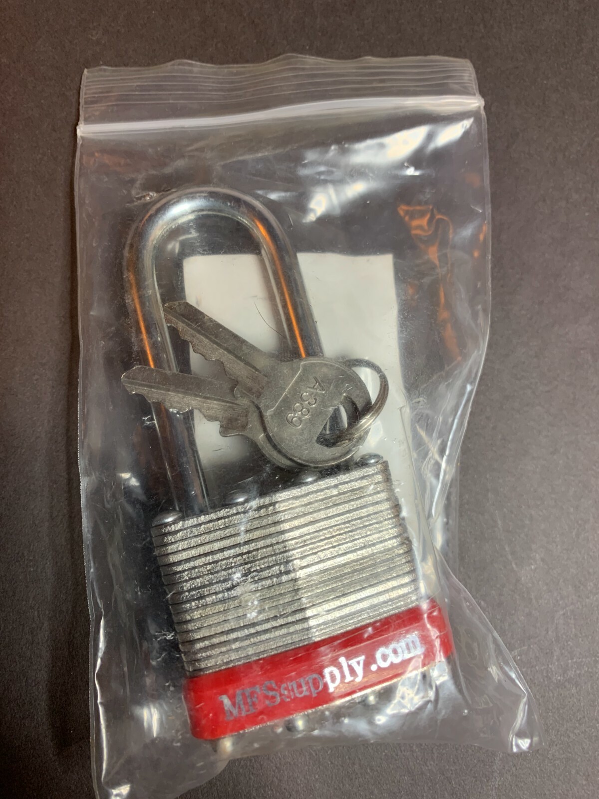 MFS Lock Padlock Long Shackle 1-7/8" Laminated Steel 40mm A389 REO Realtor