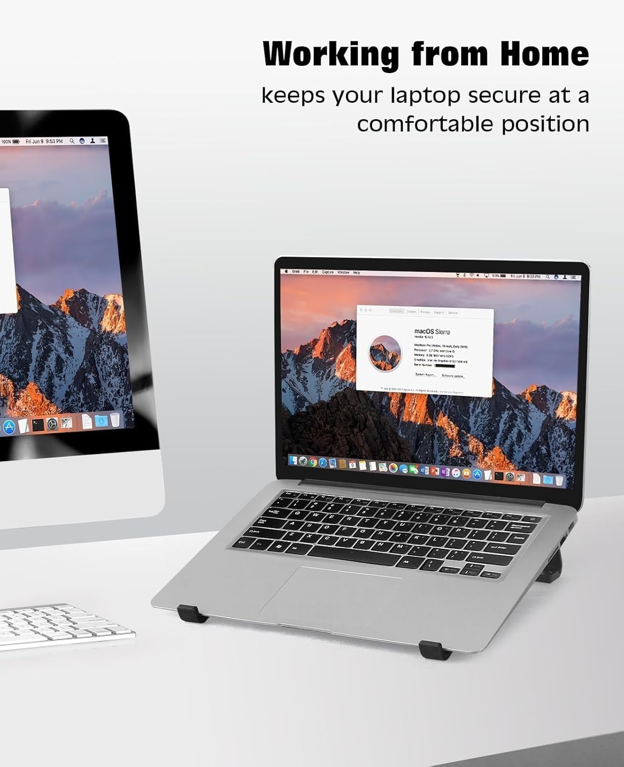 Aluminum Laptop Riser - Effortless Assembly, Perfect for Home & Office Use