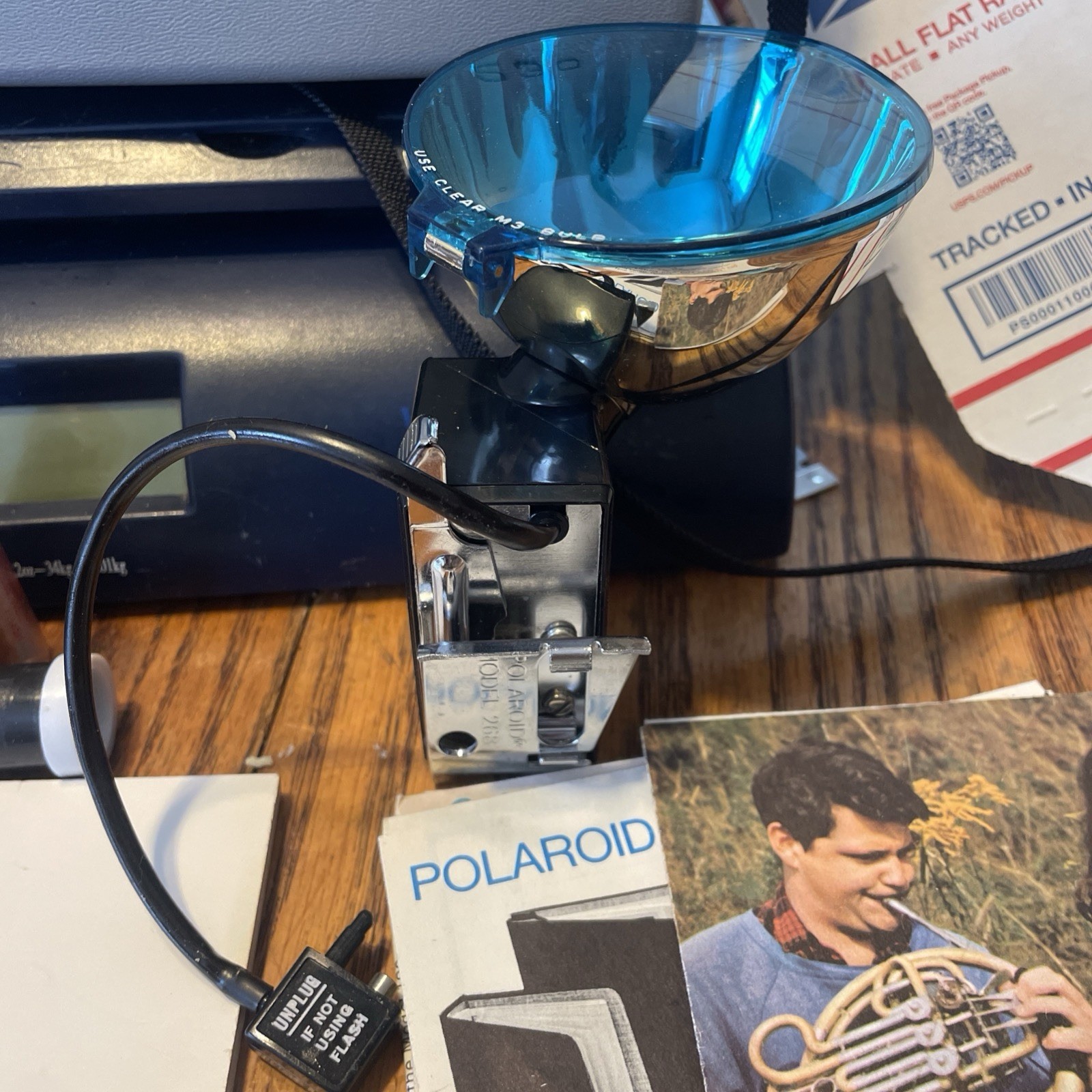 Vintage Polaroid 230 Automatic Land Camera Accessories flash GR8T cond untested
