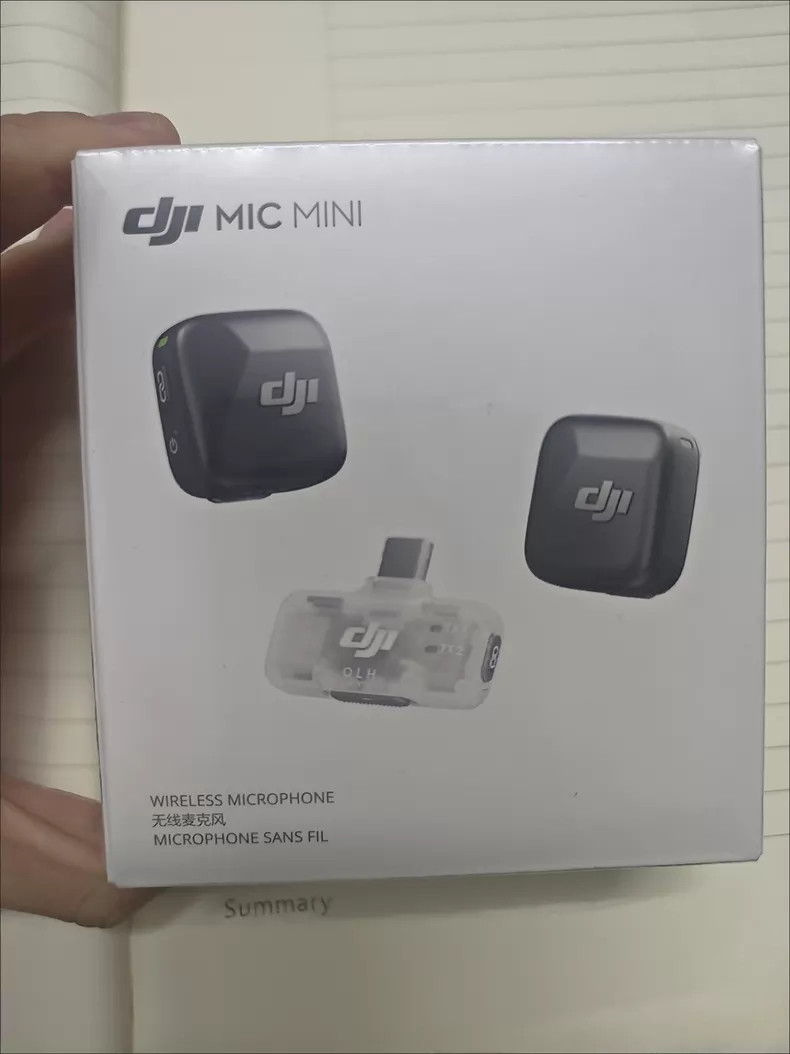 DJI Mic Mini Wireless Microphone 2 TX + 1 RX Wireless Receiver for Mobile Phones