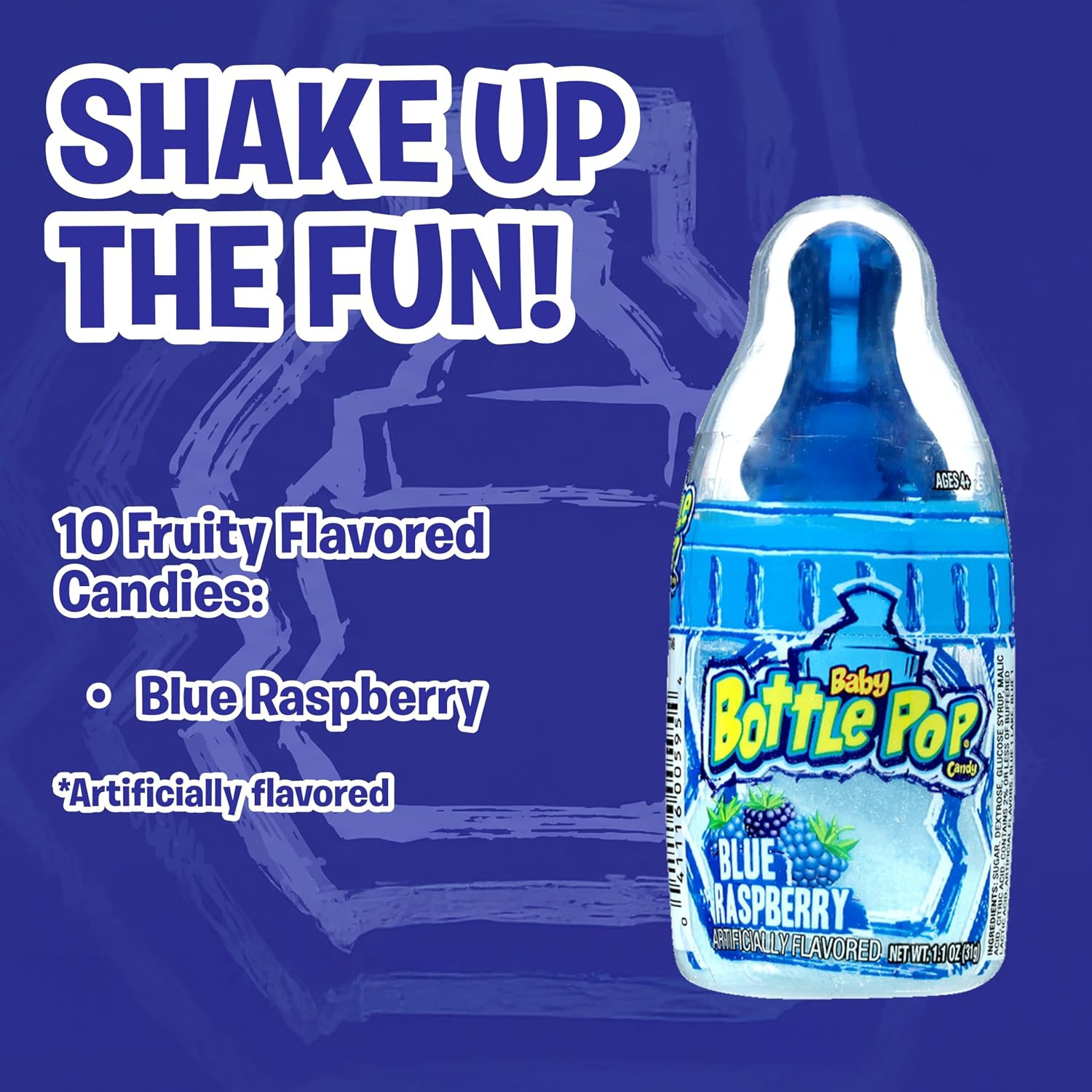 Blue Raspberry Lollipops - 10 Count Individually Wrapped | Hard Candy Suckers -