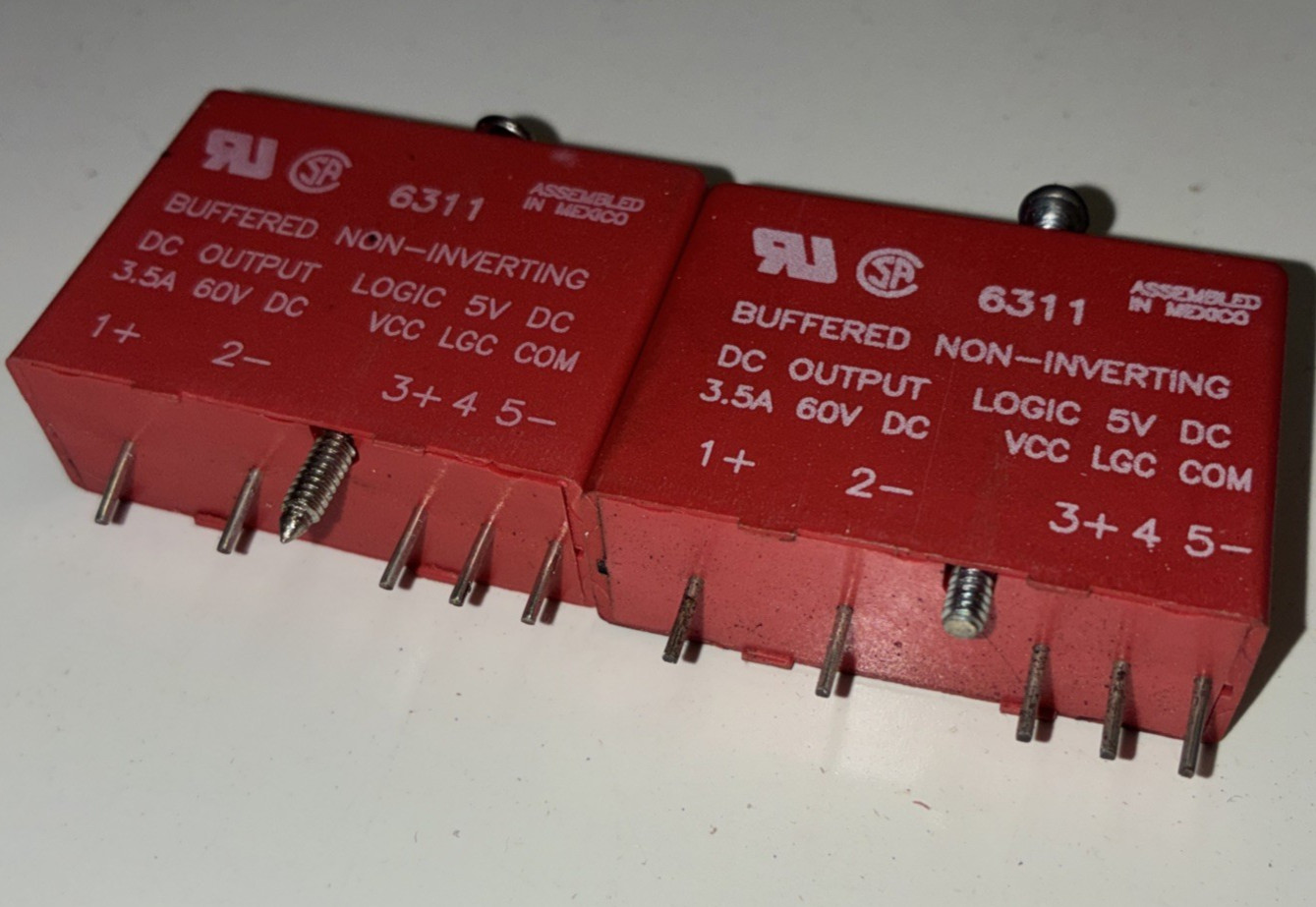 Lot of 2 Crydom 6311 Solid State Relay DC Output Modules 3.5A 60VDC Open Box