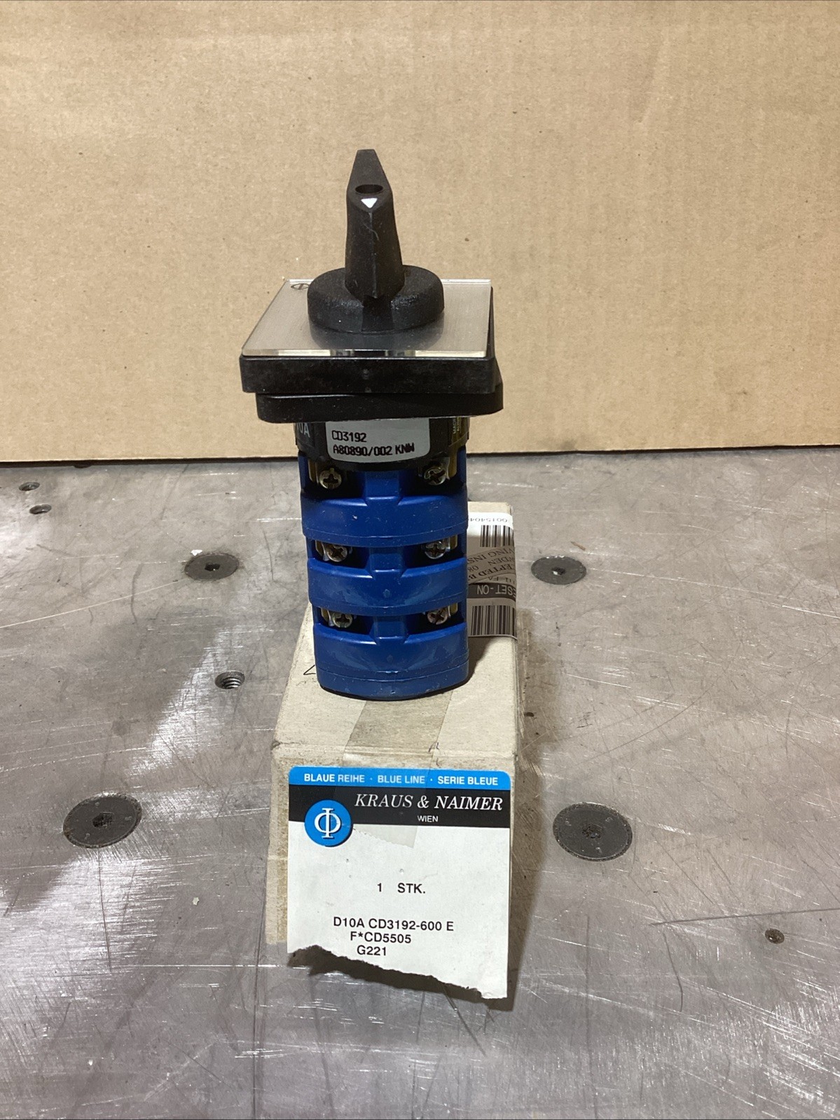 Kraus & Naimer D10A CD3192-600  E Rotary Cam Switch 600v-ac, CD3192, NOS