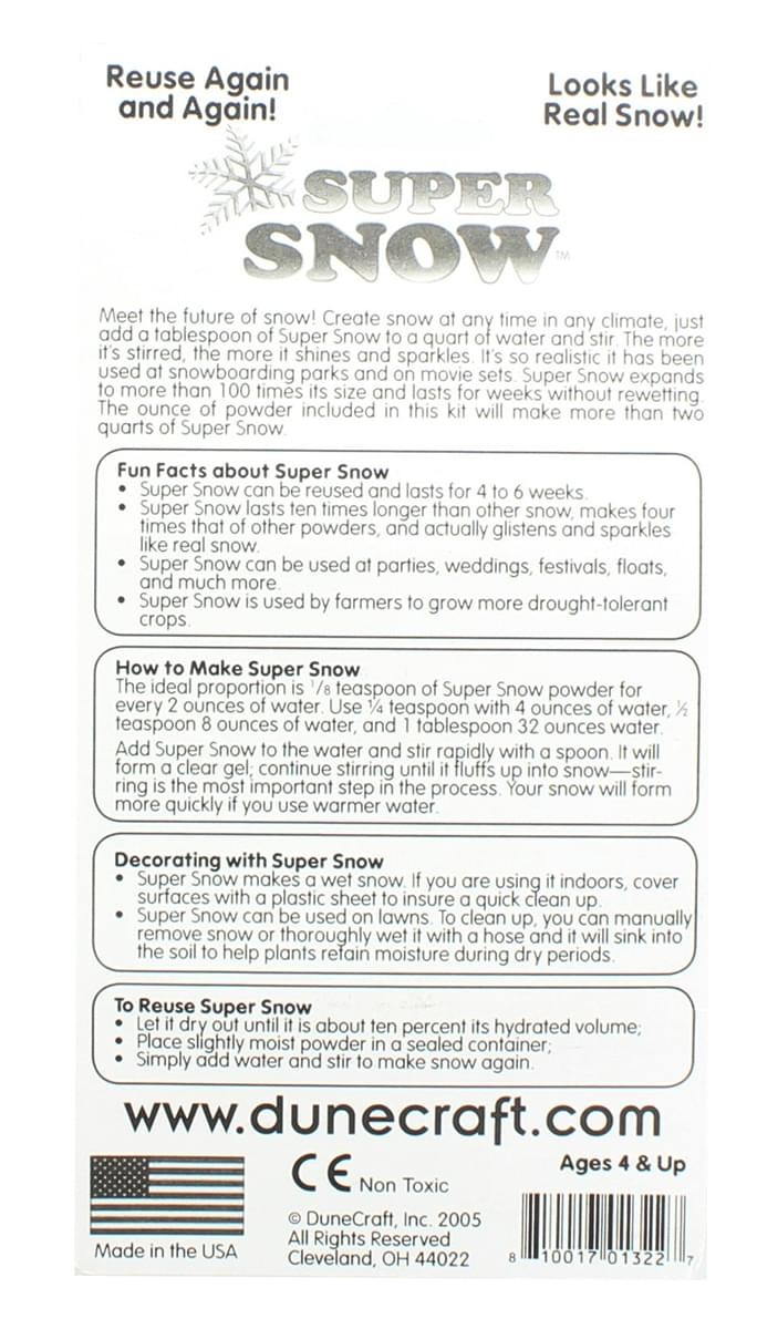 Super Snow Science Kit, 28 Grams