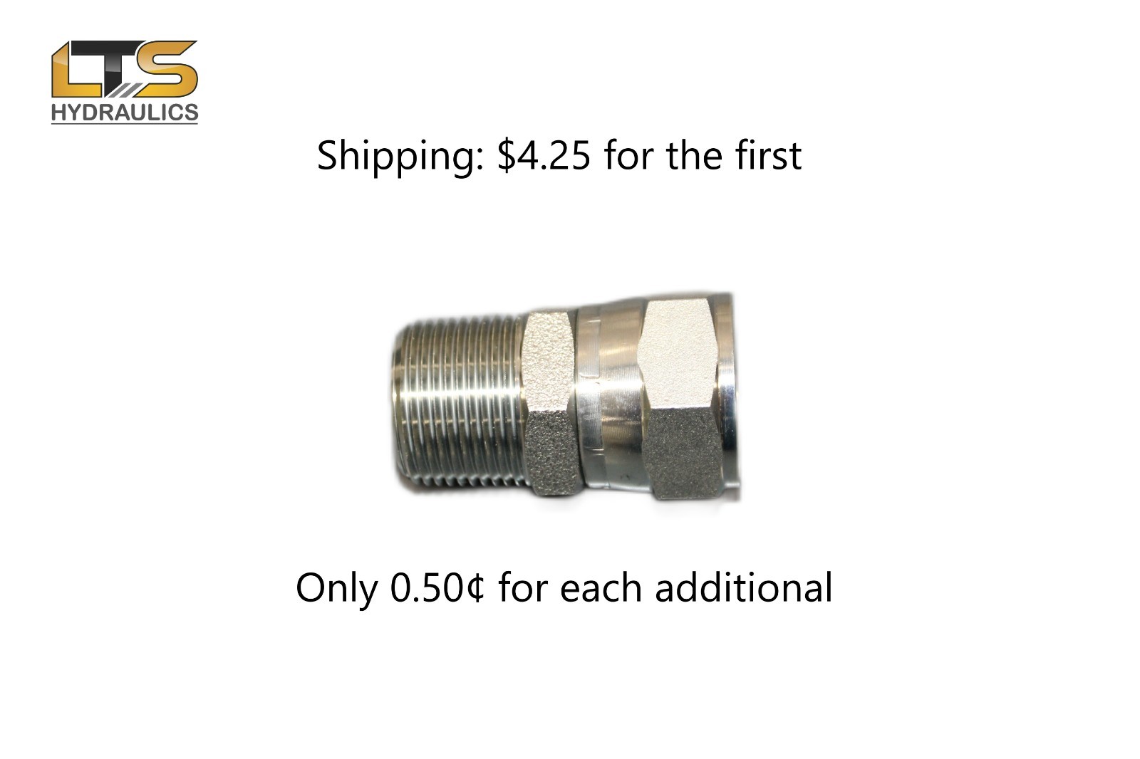 3/8" Male NPT x 3/8" Female JIC Swivel Hydraulic Adapter 6505-06-06