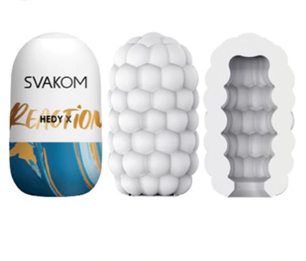 2 Pc Svakom Hedy X Reusable Stroking Sleeve - Reaction Texture set of