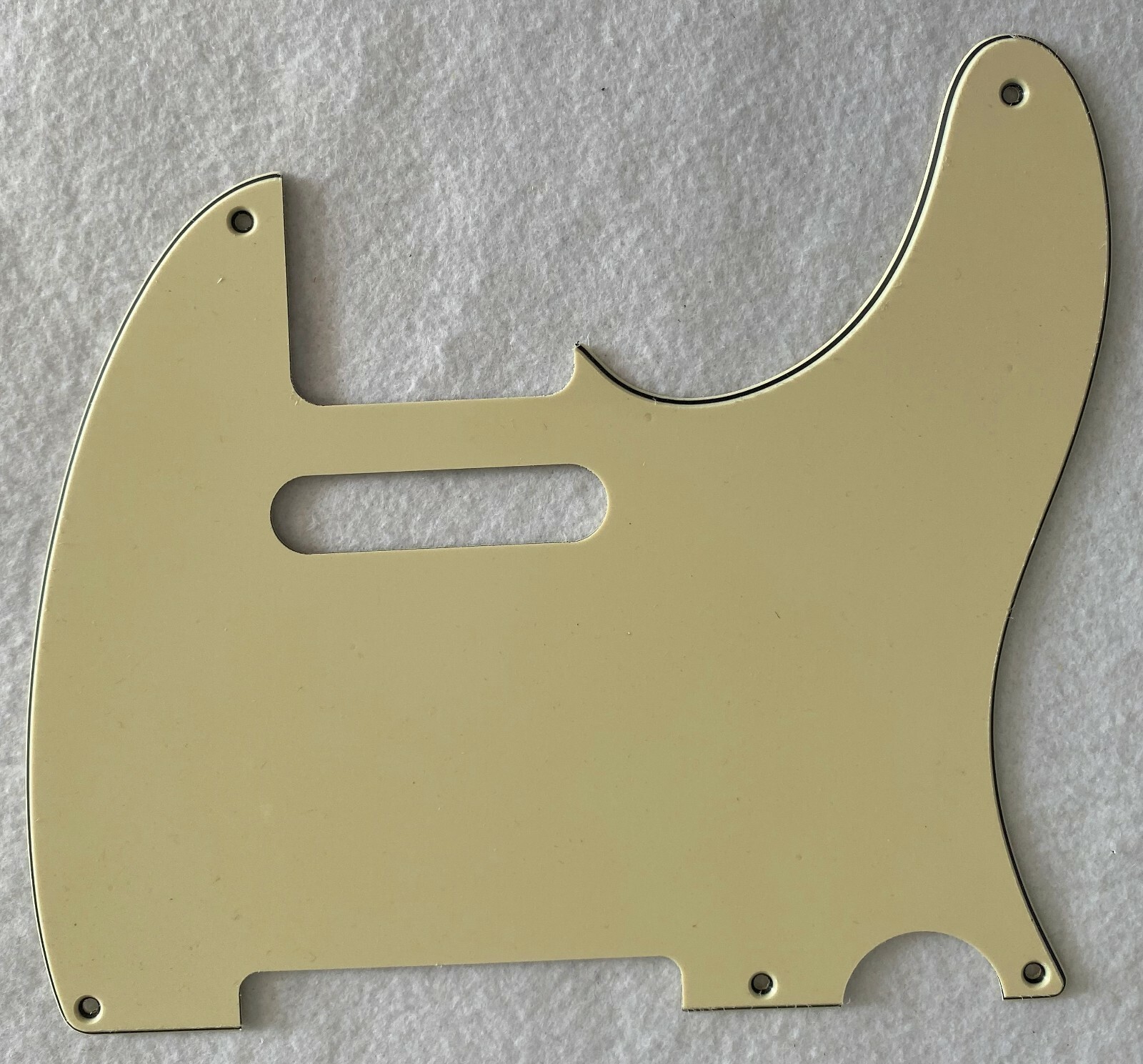Custom Guitar Pickguard For Vintage 5-hole Fender Telecaster,3Ply Vintage Yellow