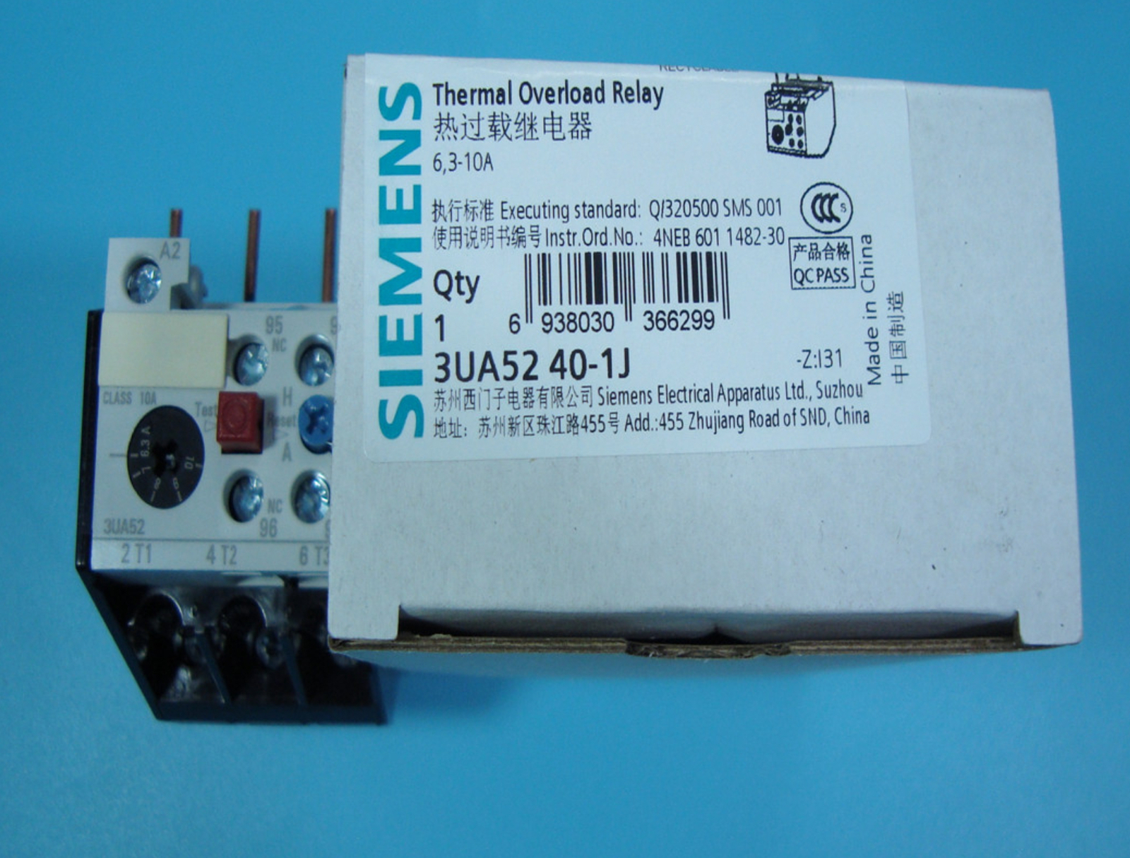 SIEMENS Thermal Overload Relays 3UA5240-1J / 3UA52 40-1J (6.3~10)