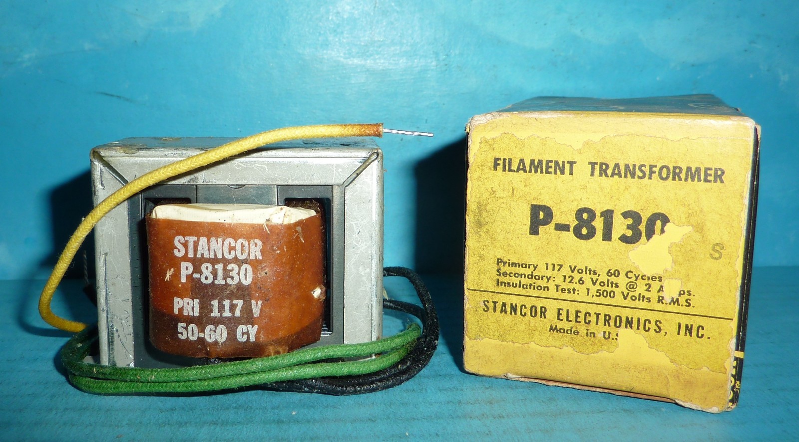 Stancor P-8130 Filament Transformer Pri. 117V Sec. 12.6VCT@2Amps NOS/NIB