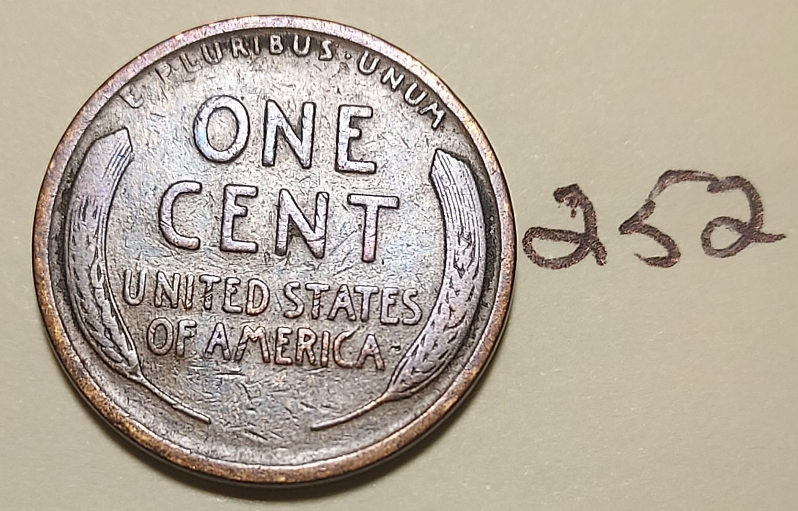 1909 Lincoln Wheat Cent F FINE #252
