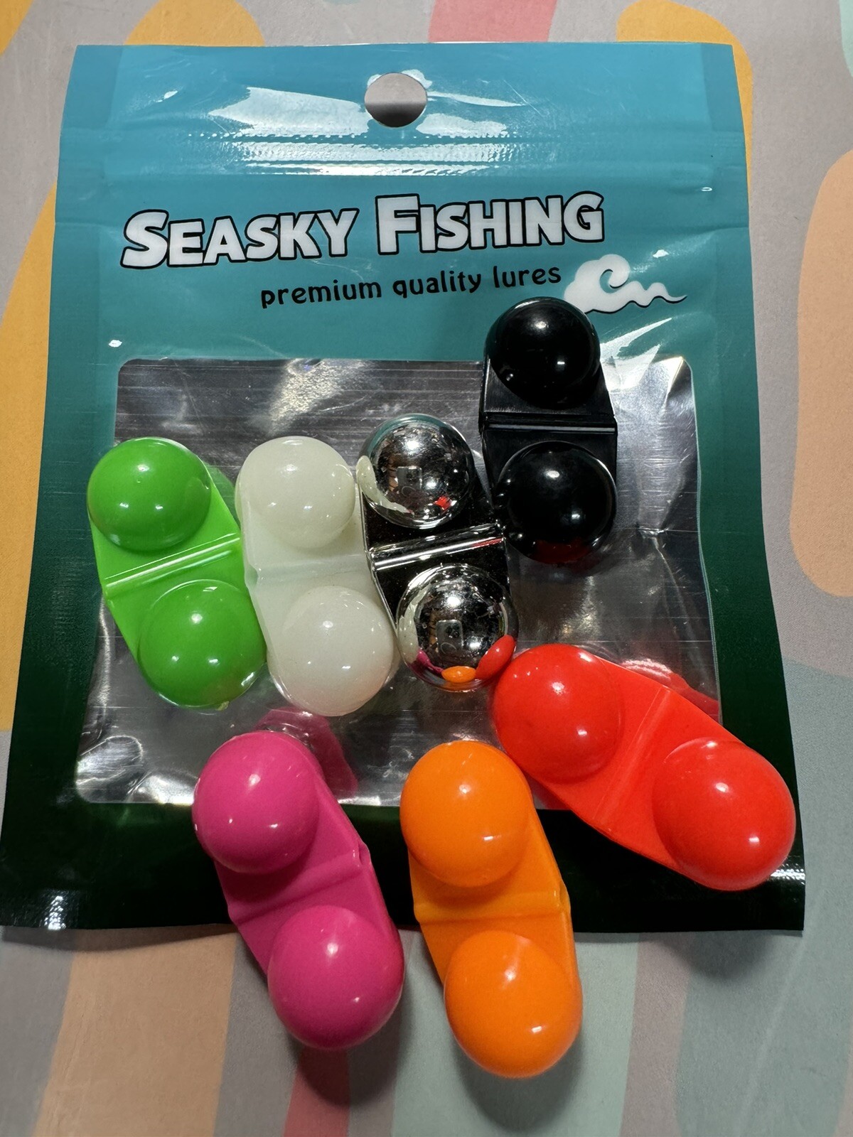ATTRACTOR Beads, Rattle Beads, Attractor Beads, Plaice Beads X 10, Flounder Bead