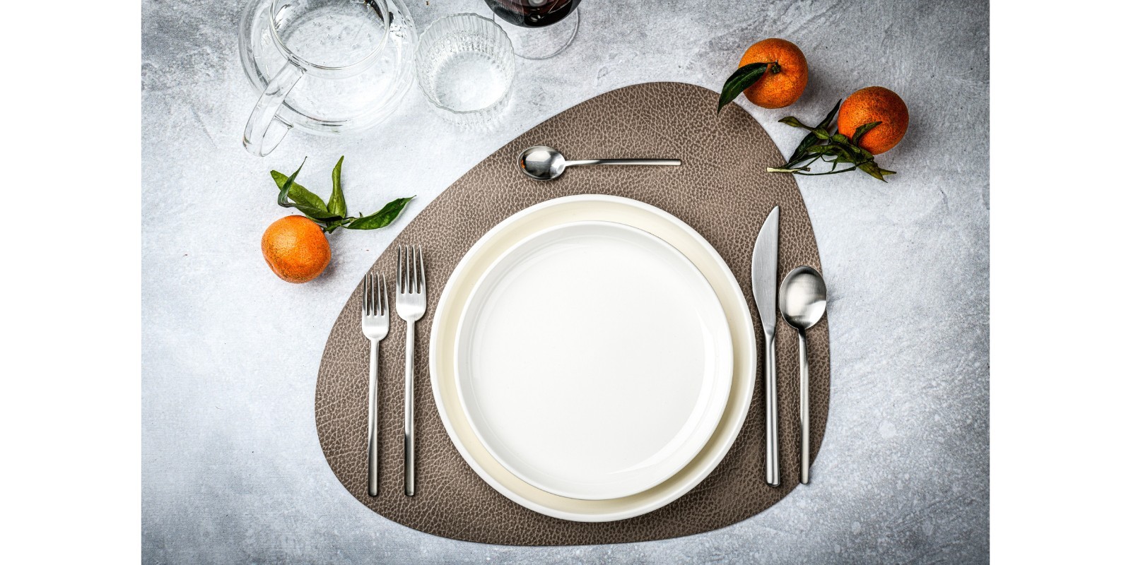 Mepra "Due Ice" 5-Piece Flatware Place Setting Utensils Set