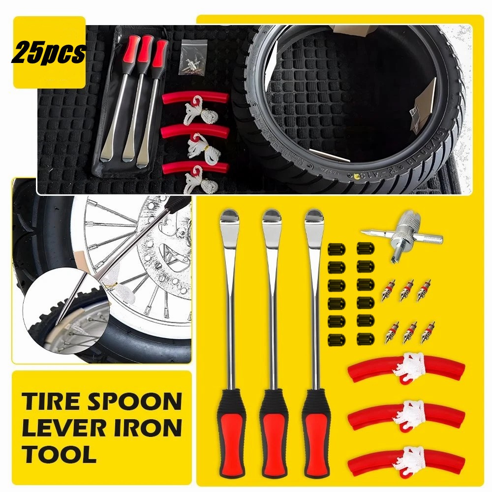 Professional Steel Tire Spoon Lever Iron Tool Kit Motorcycle Tire Changing Tool