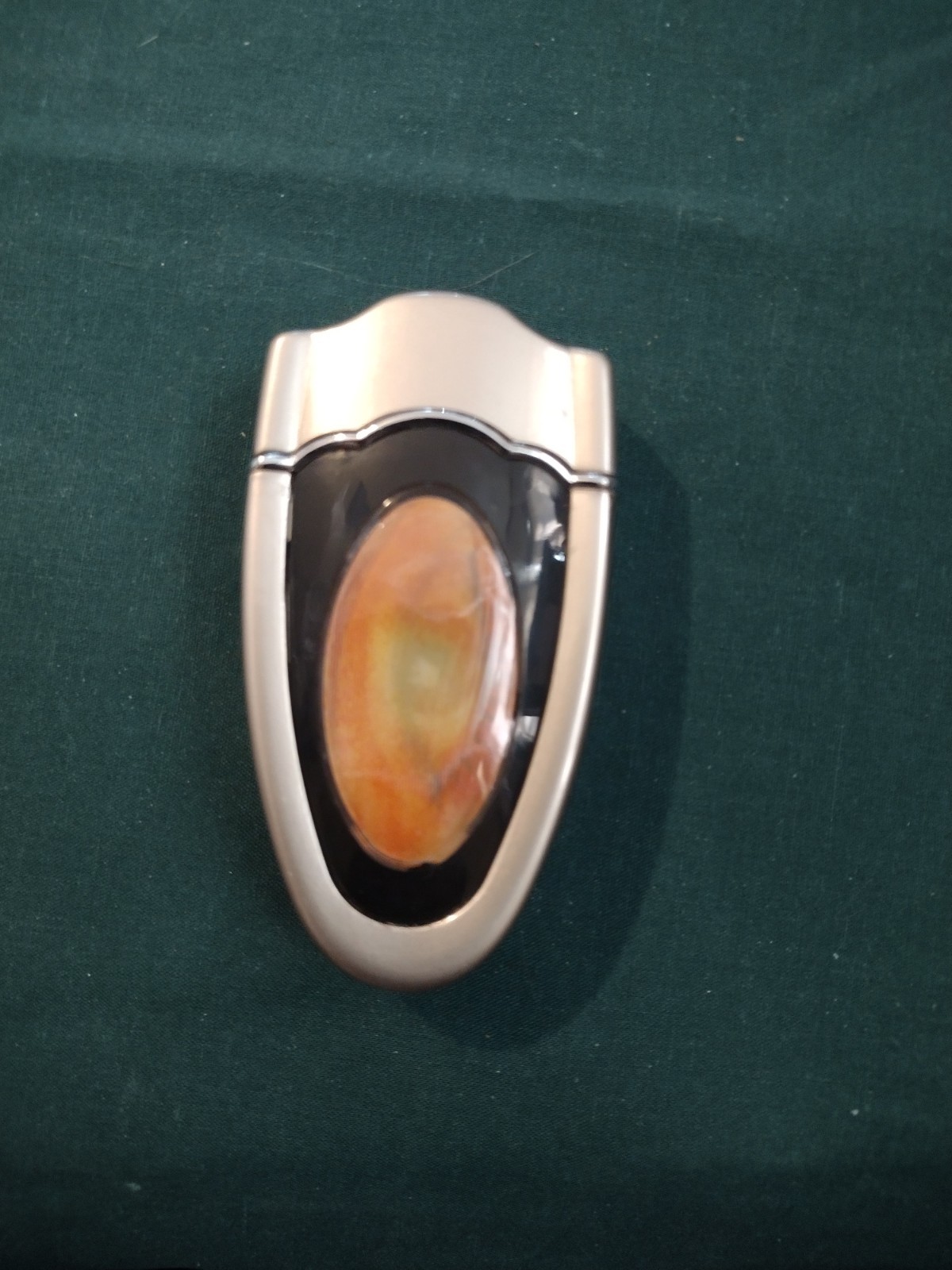 Vintage Novelty Butane Lighter Refilable eye open close holograph light grey
